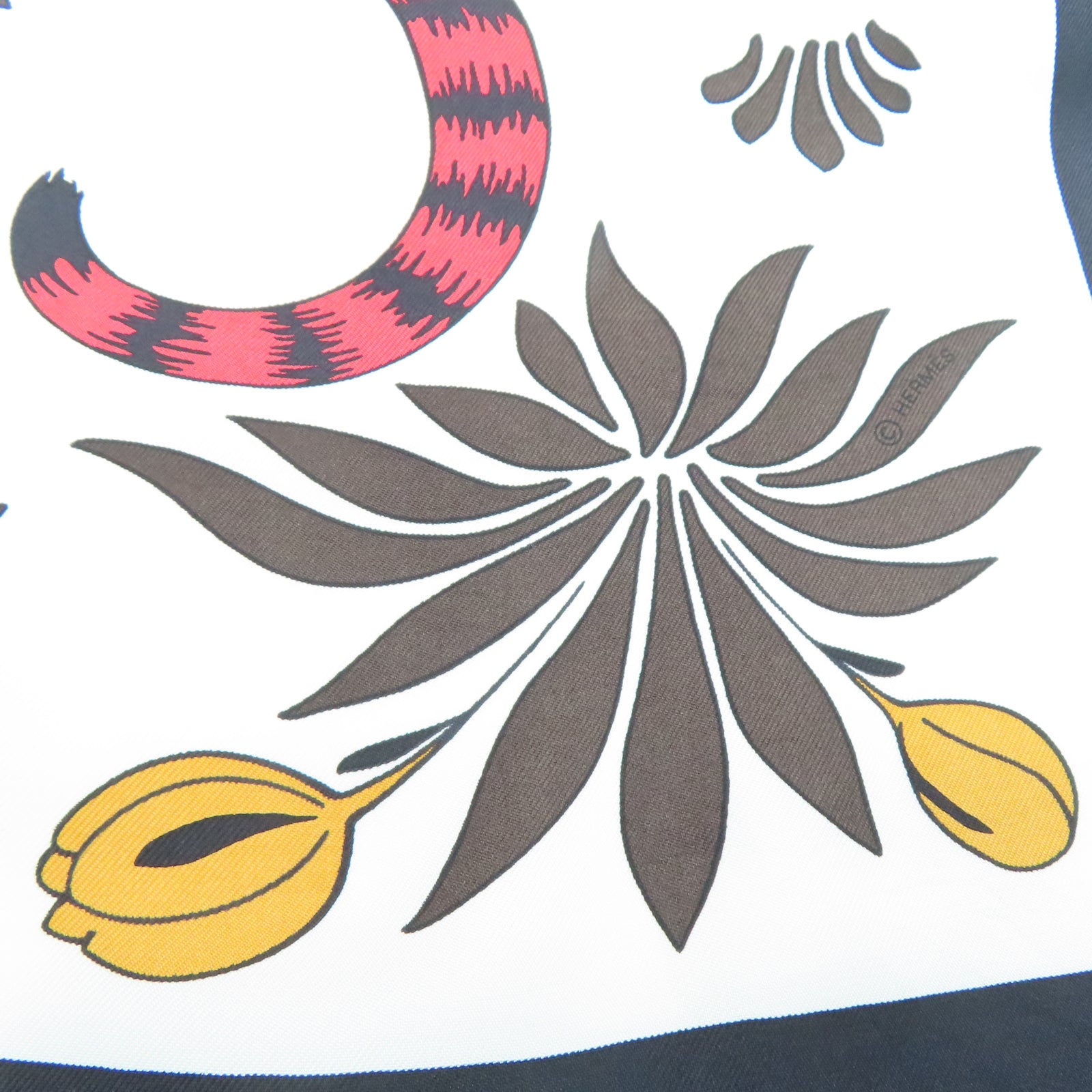HERMES 絲質Scarf 90X90絲巾白色