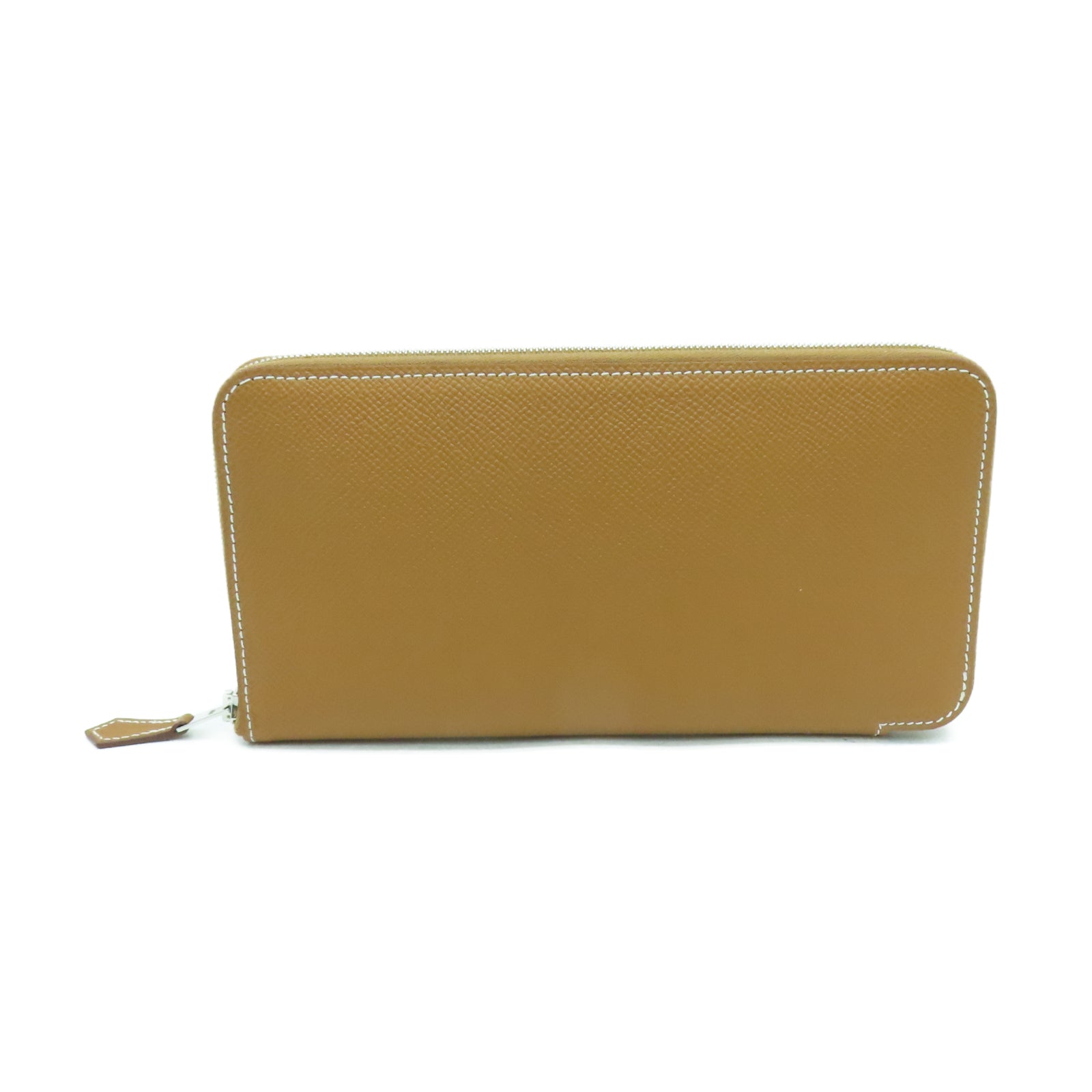 HERMES Veau Epsom皮革Silk'in Classique Long银扣长钱包棕色