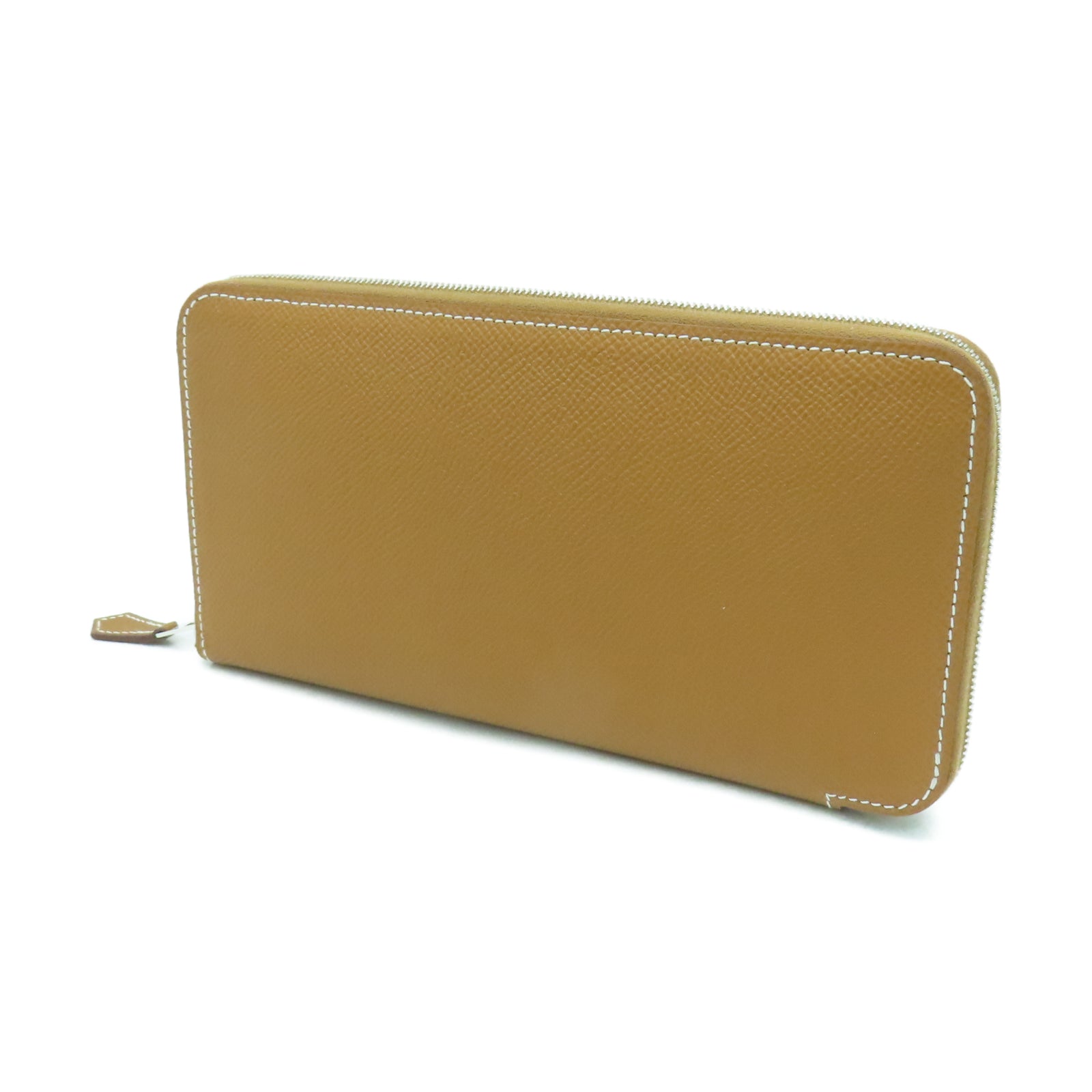 HERMES Veau Epsom皮革Silk'in Classique Long银扣长钱包棕色