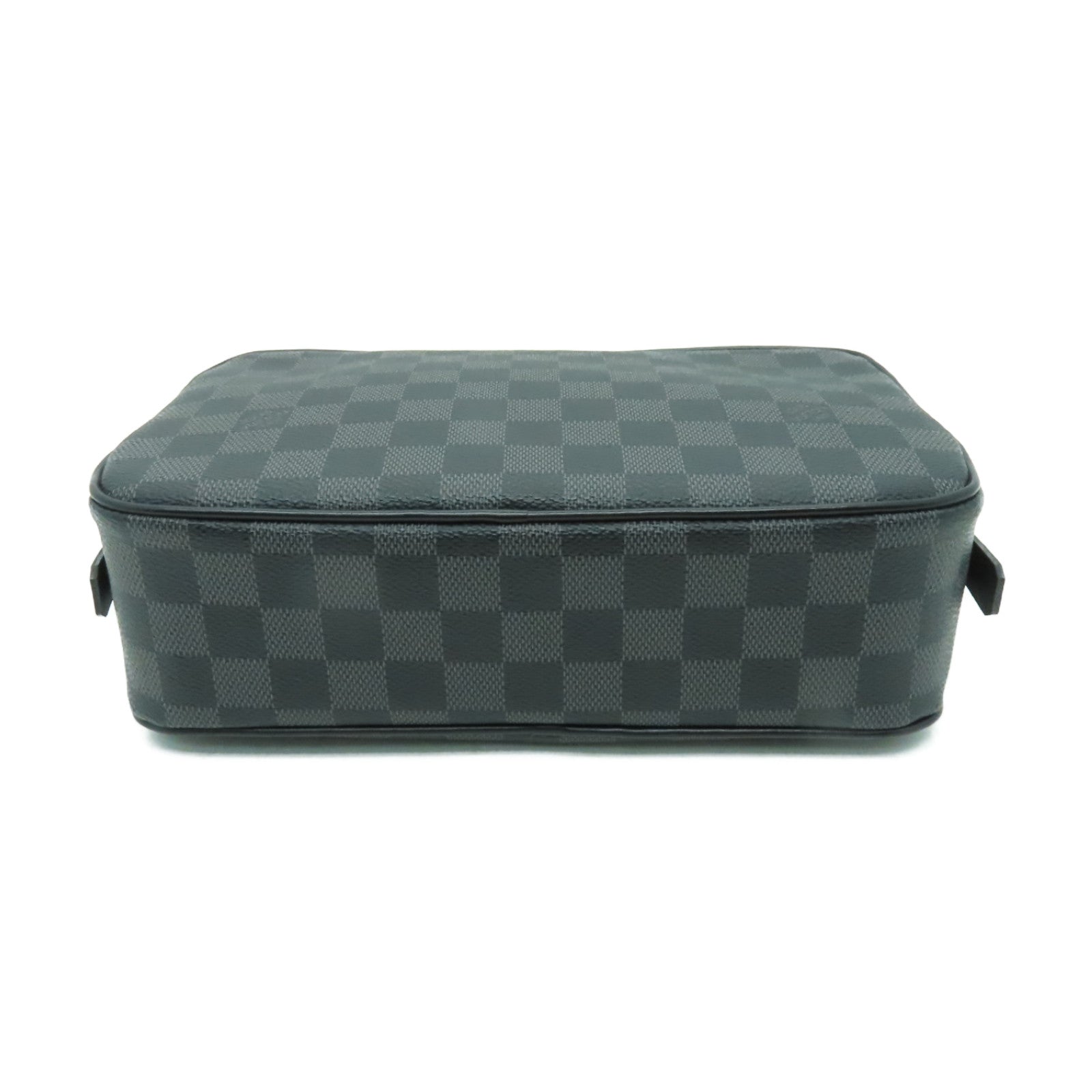 LOUIS VUITTON Damier Graphite Toilet Pouch銀扣手拿包黑色
