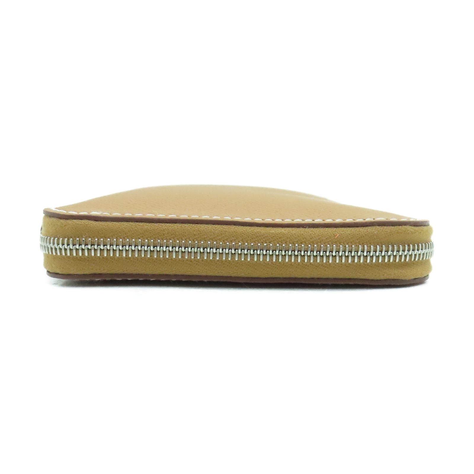 HERMES Veau Epsom皮革Silk'in Classique Long银扣长钱包棕色