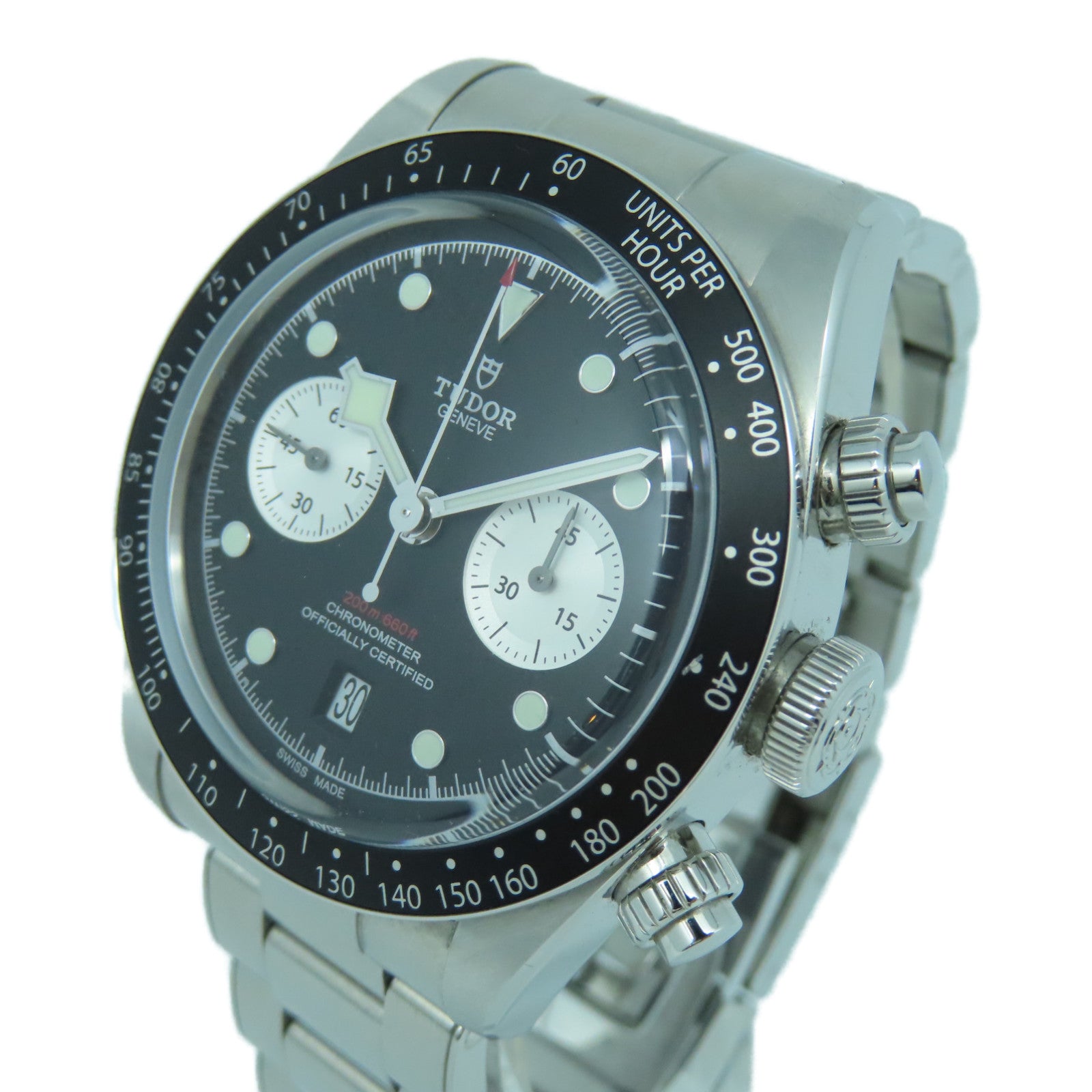 TUDOR Black Bay Chrono 40MM不锈钢手表自动机芯黒色