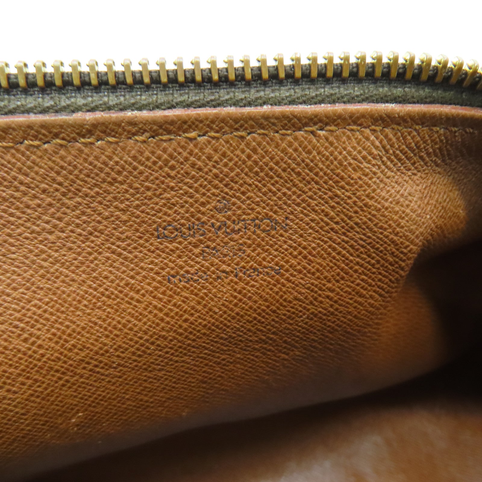 LOUIS VUITTON Monogram Papillon GM Gold Buckle Shoulder Bag Brown