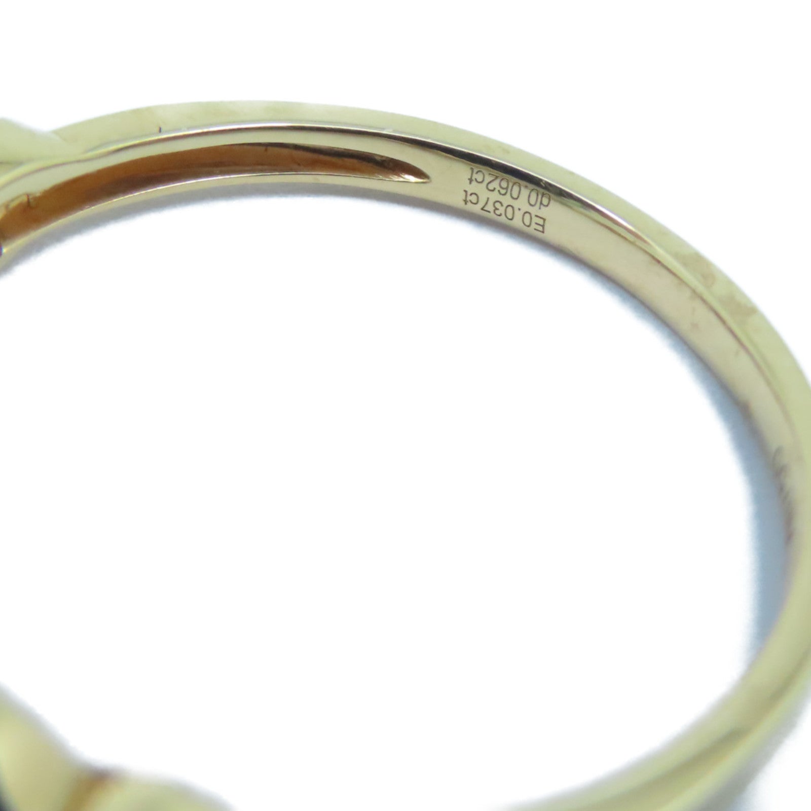 JEWELRY 18K玫瑰金Diamond / Emerald Ring 0.06ct钻石/0.04ct绿宝石戒指US#6