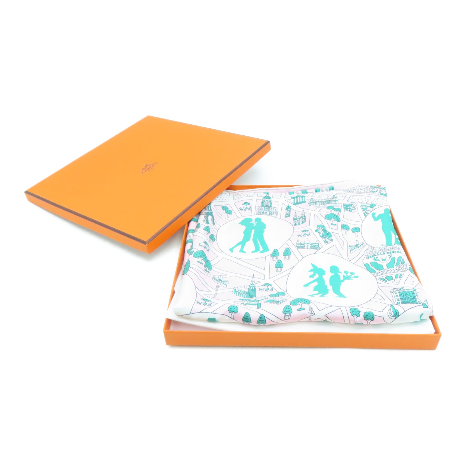 HERMES 丝质Scarf 90X90丝巾粉红色