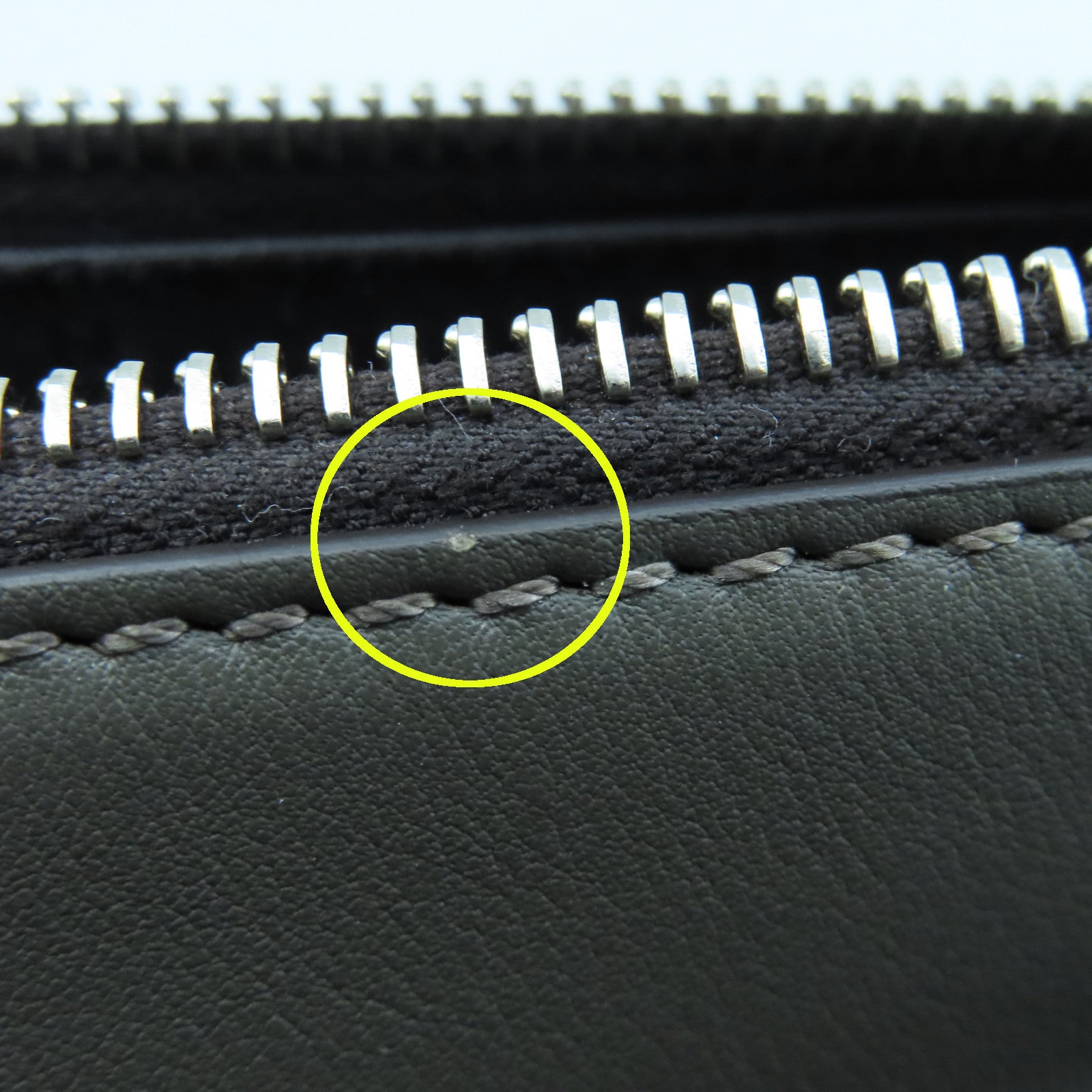 FENDI Leather By The Way Silver Buckle Shoulder Bag Gray
