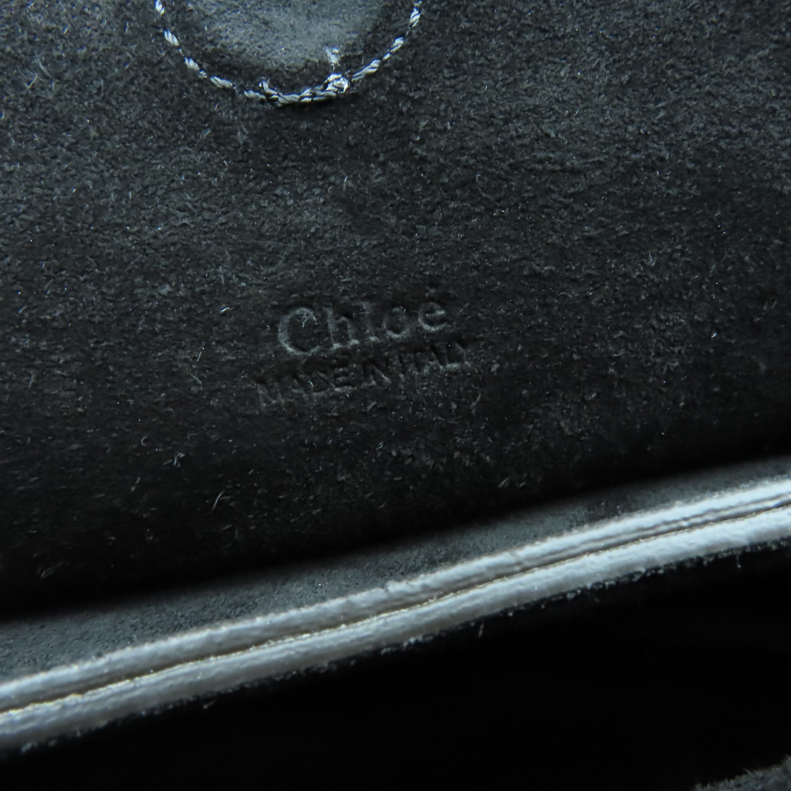 Chloe 牛皮皮革Key Medium金扣肩背袋黑色