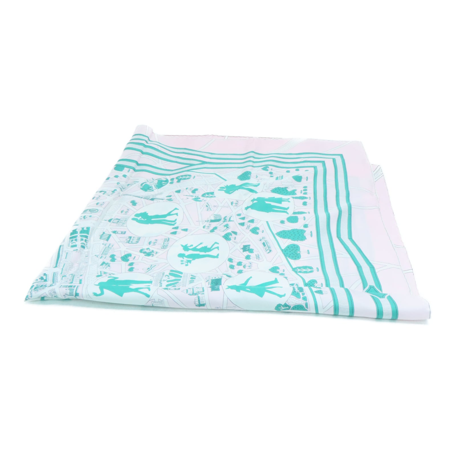HERMES 丝质Scarf 90X90丝巾粉红色