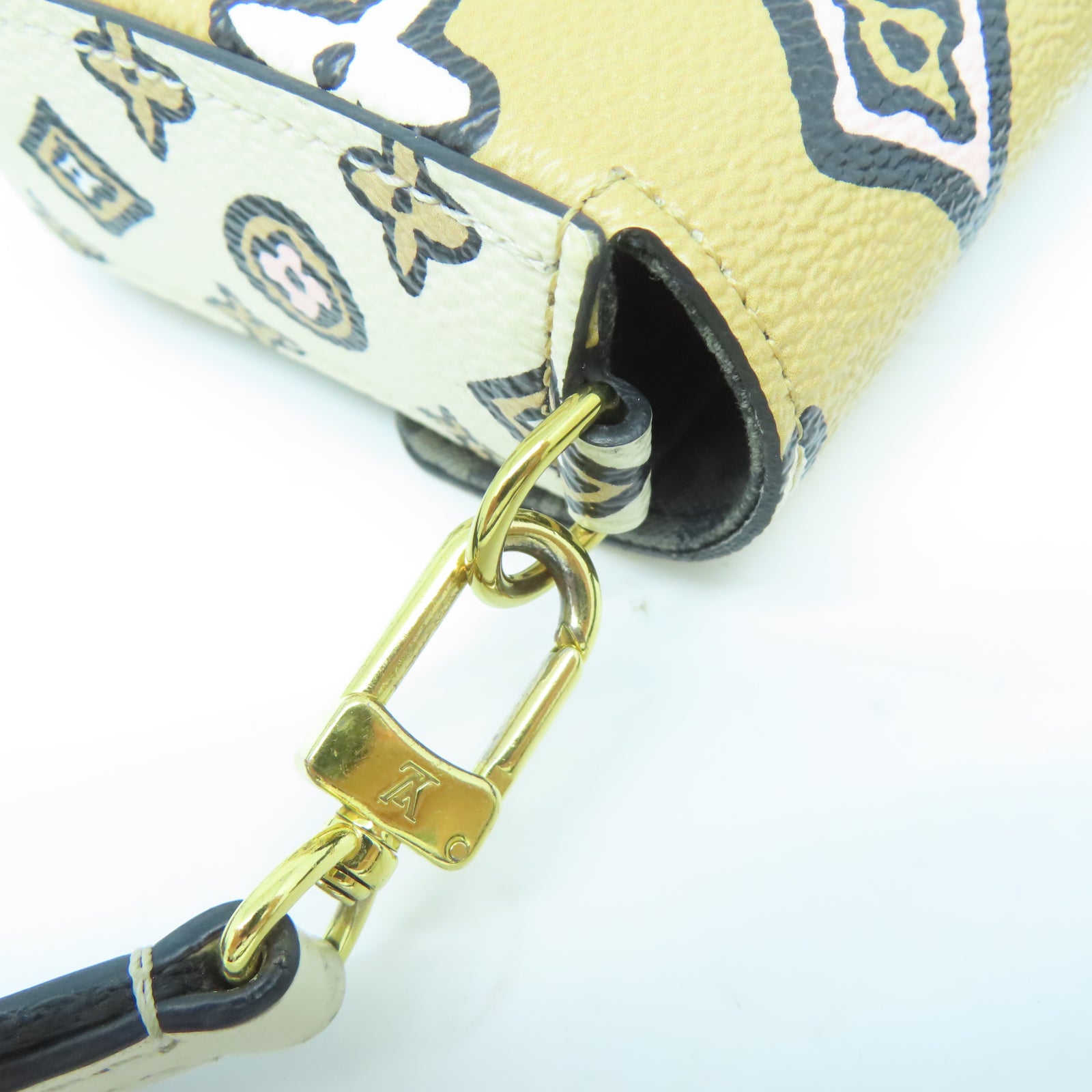 LOUIS VUITTON 【激減優惠】Monogram Felicie Strap金扣肩背袋棕色