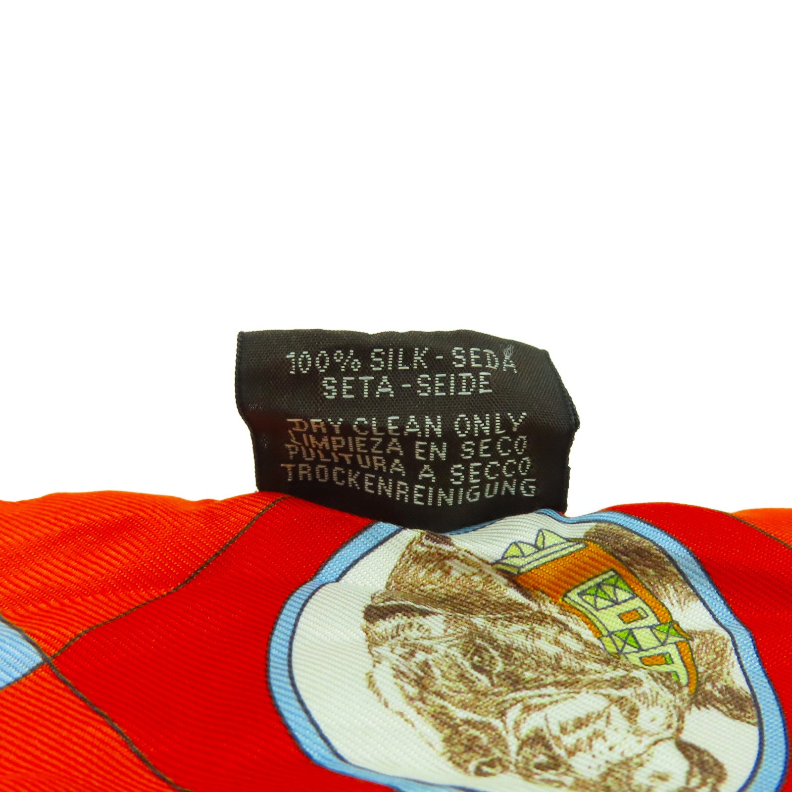 HERMES 絲質Twilly絲巾橙色