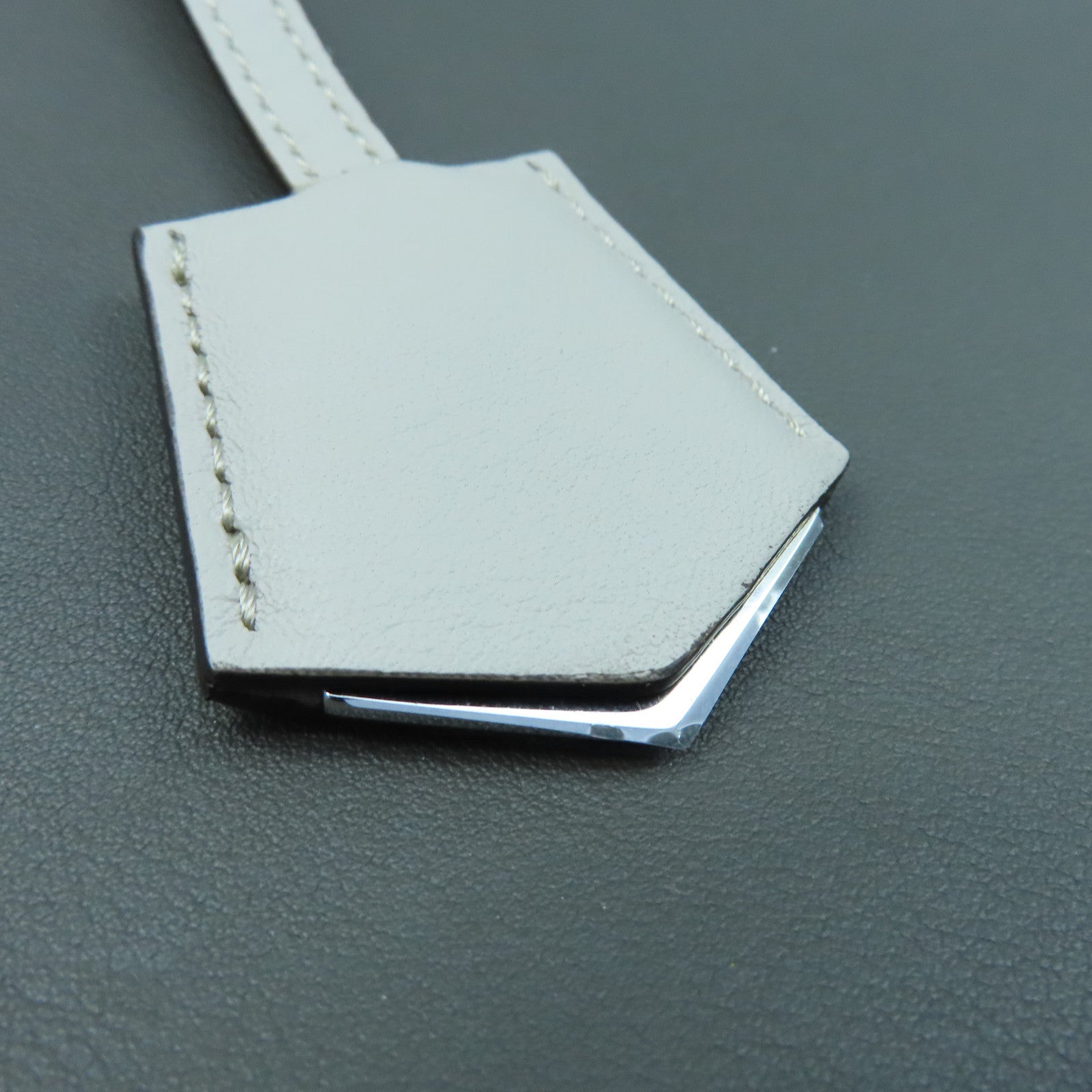 FENDI Leather By The Way Silver Buckle Shoulder Bag Gray