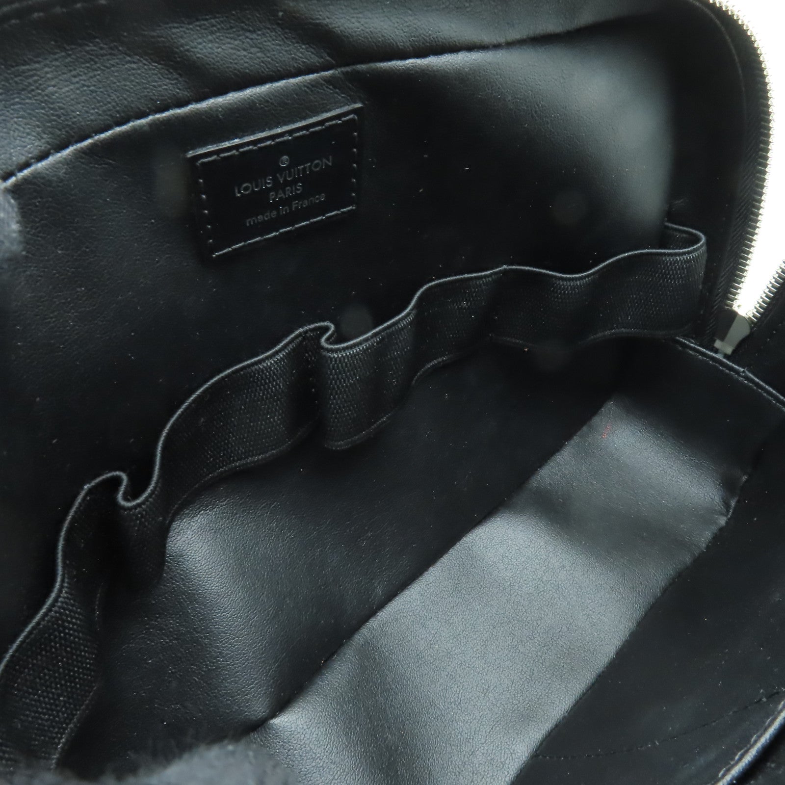 LOUIS VUITTON Damier Graphite Toilet Pouch銀扣手拿包黑色