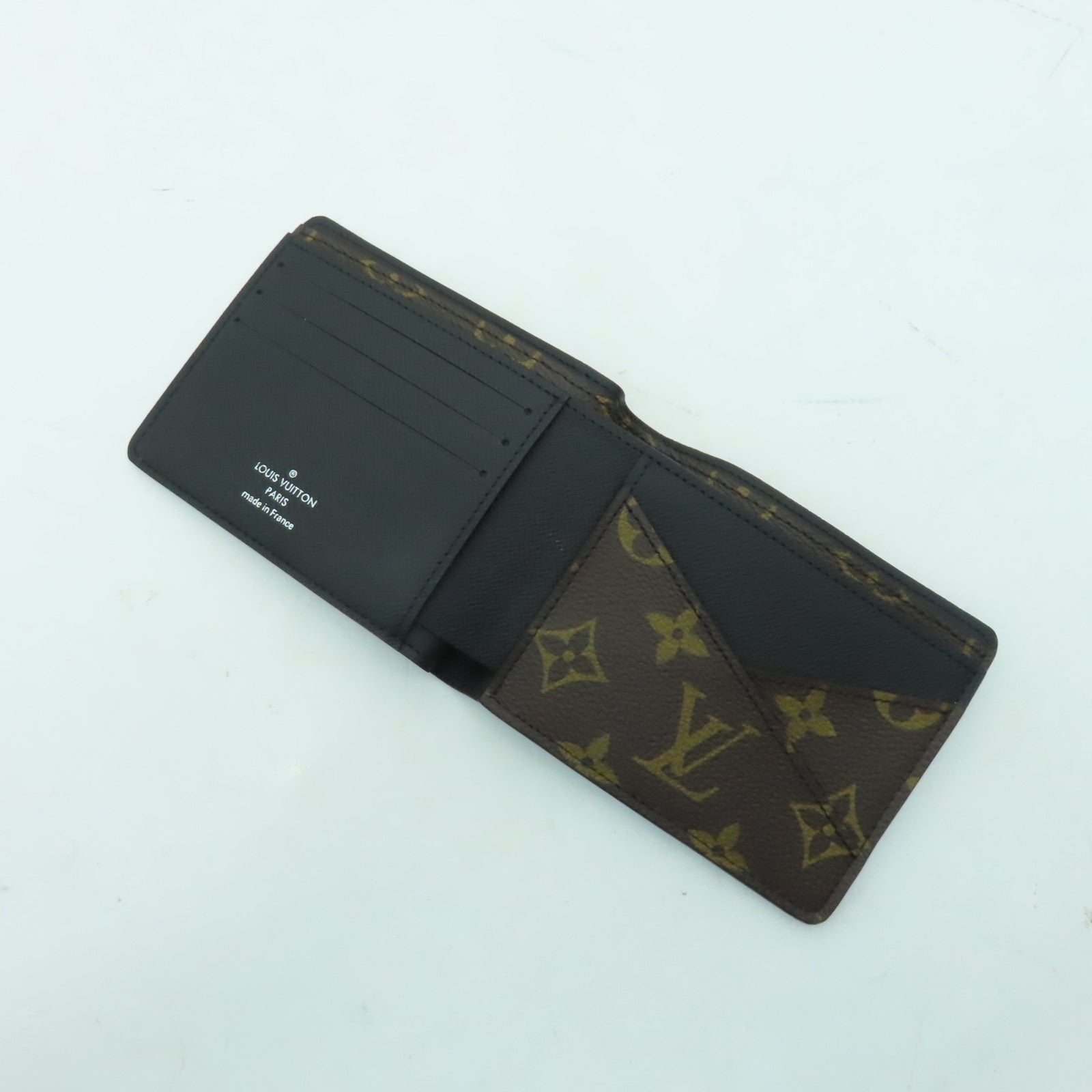 LOUIS VUITTON Monogram Macassar Multiple Wallet錢包黑色/啡色