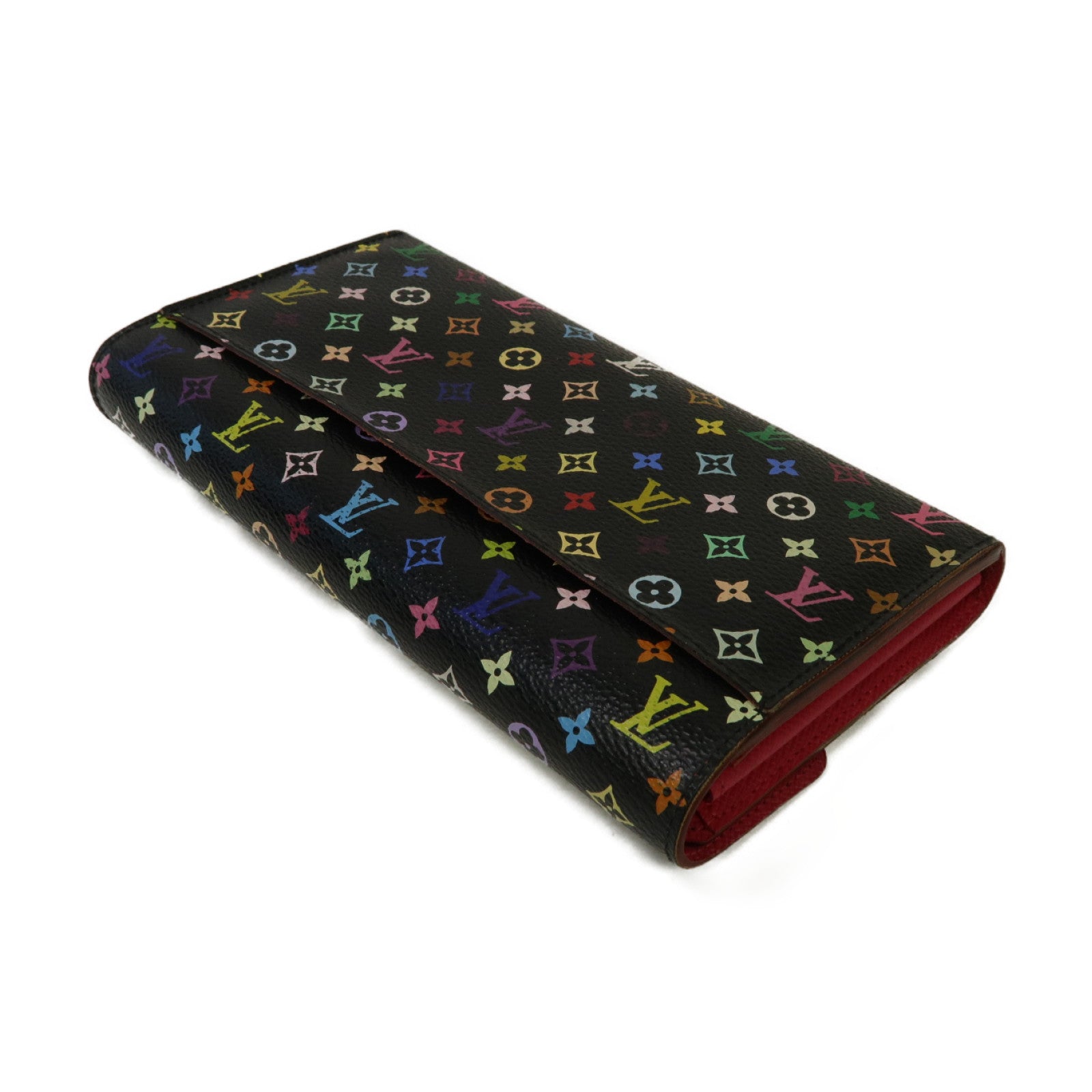 LOUIS VUITTON Monogram Multicolore Portefeuille Sarah Wallet金扣長錢包黑色/彩色