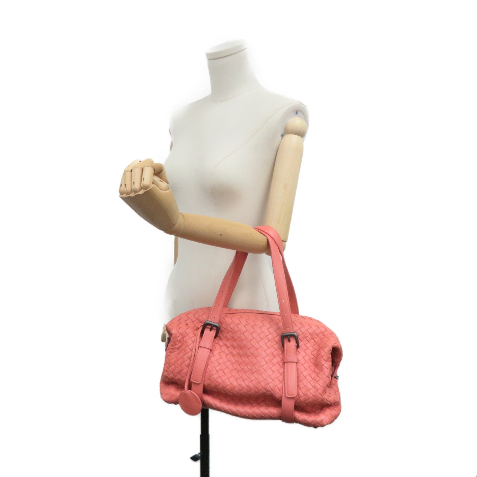 BOTTEGA VENETA [Sharp Discount] Textured Leather Hand Bag Pink