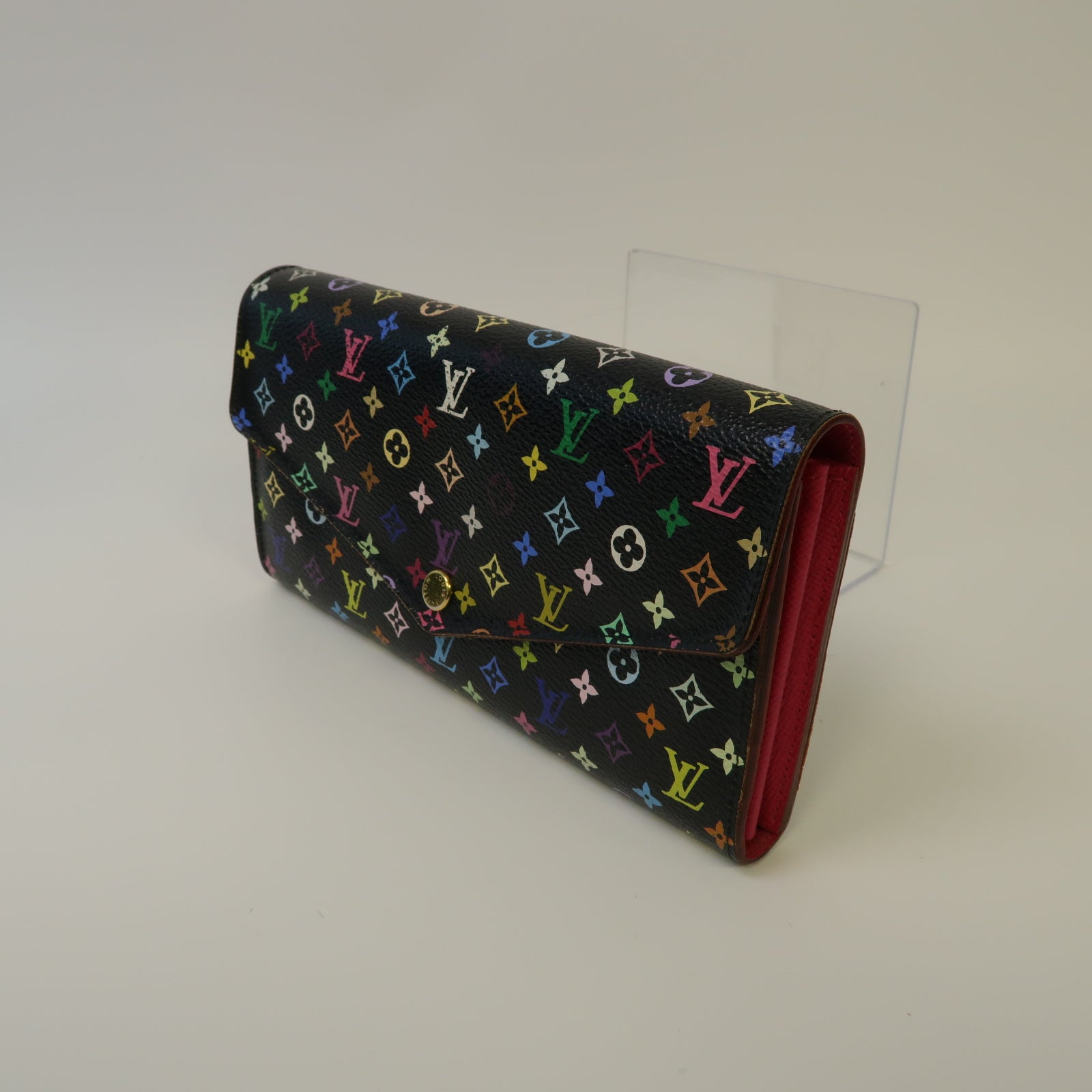 LOUIS VUITTON Monogram Multicolore Portefeuille Sarah Wallet金扣長錢包黑色/彩色