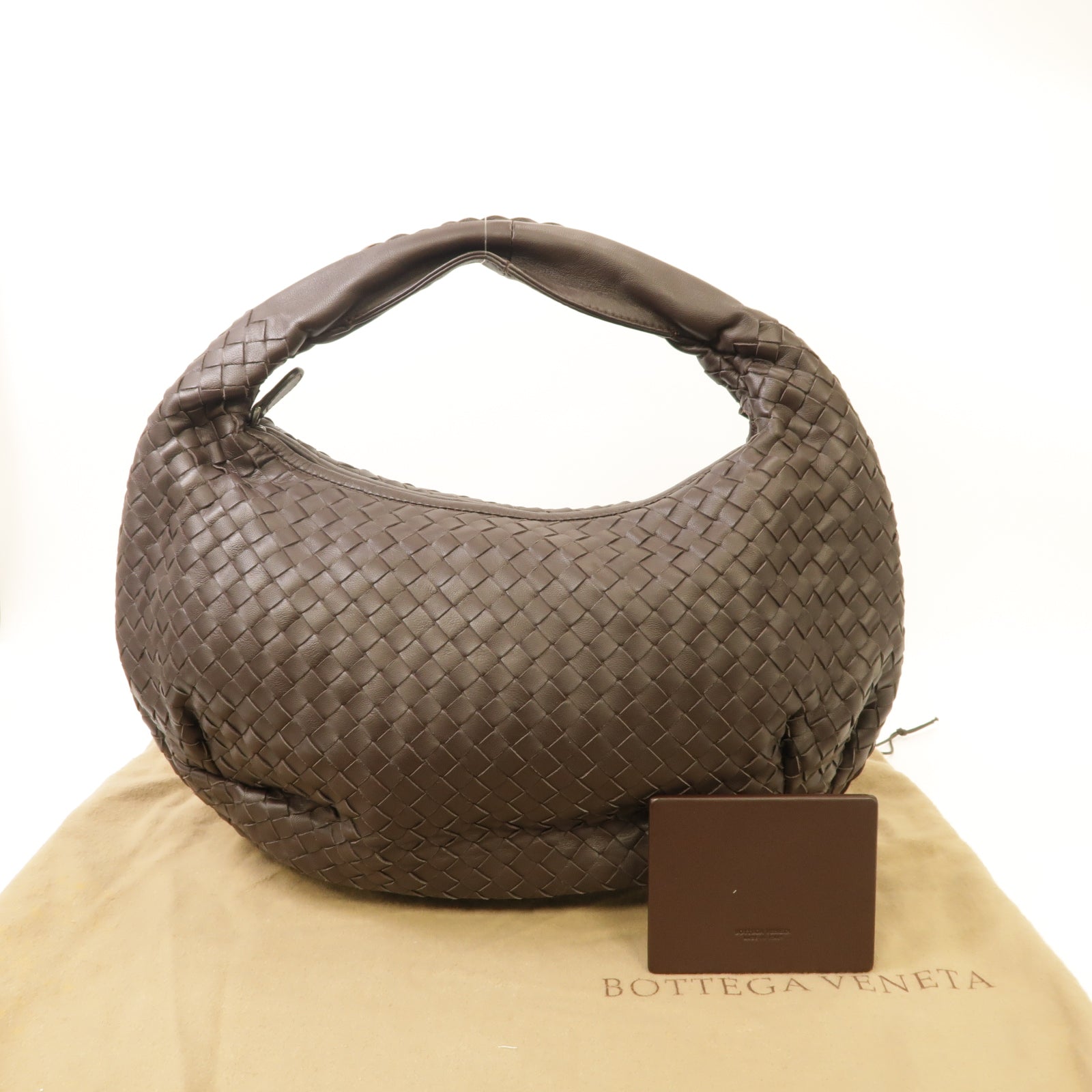 BOTTEGA VENETA 織紋皮革Shoulder Bag肩背袋啡色– Brand Off