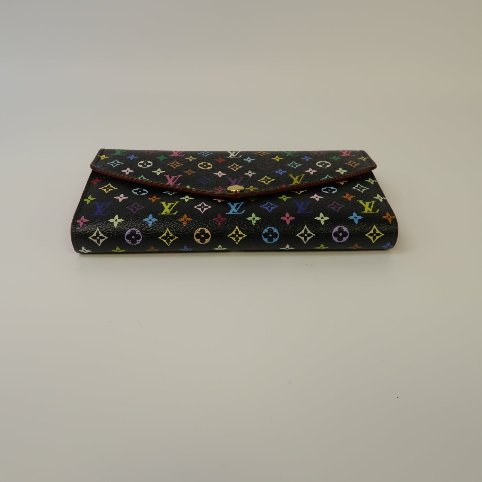LOUIS VUITTON Monogram Multicolore Portefeuille Sarah Wallet金扣長錢包黑色/彩色
