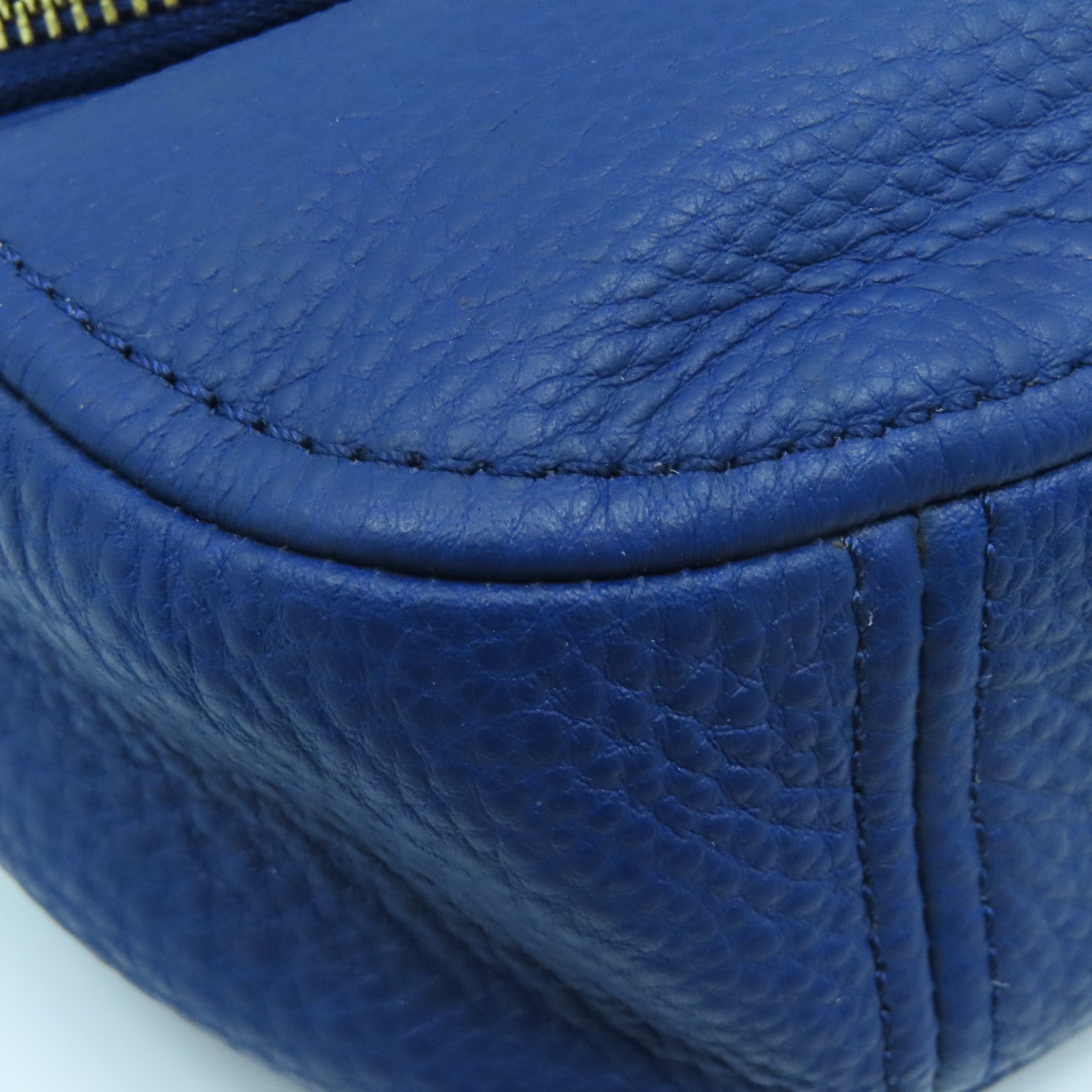 Michael Kors 牛皮皮革Shoulder Bag金扣肩背袋藍色