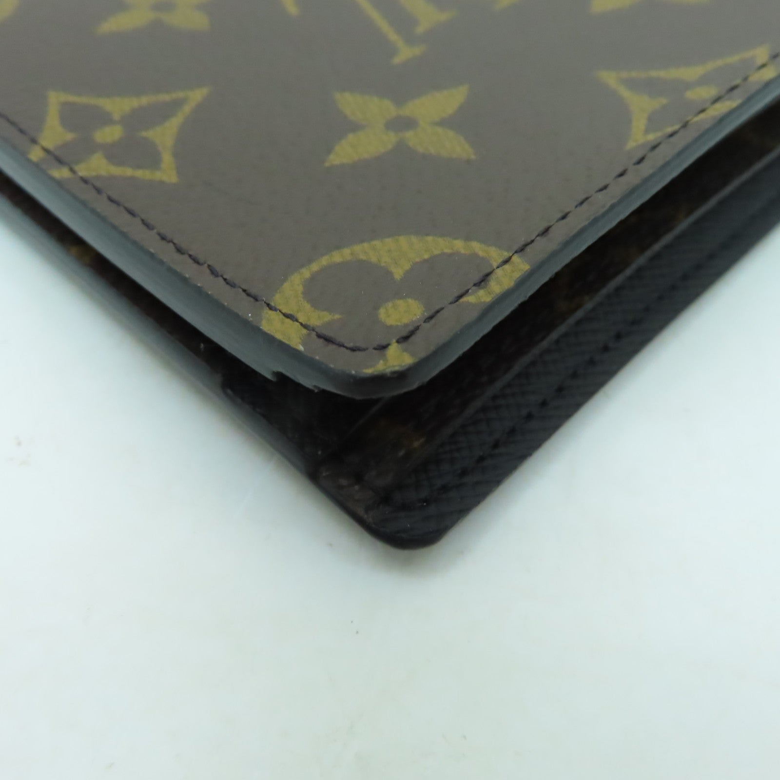 LOUIS VUITTON Monogram Macassar Multiple Wallet錢包黑色/啡色