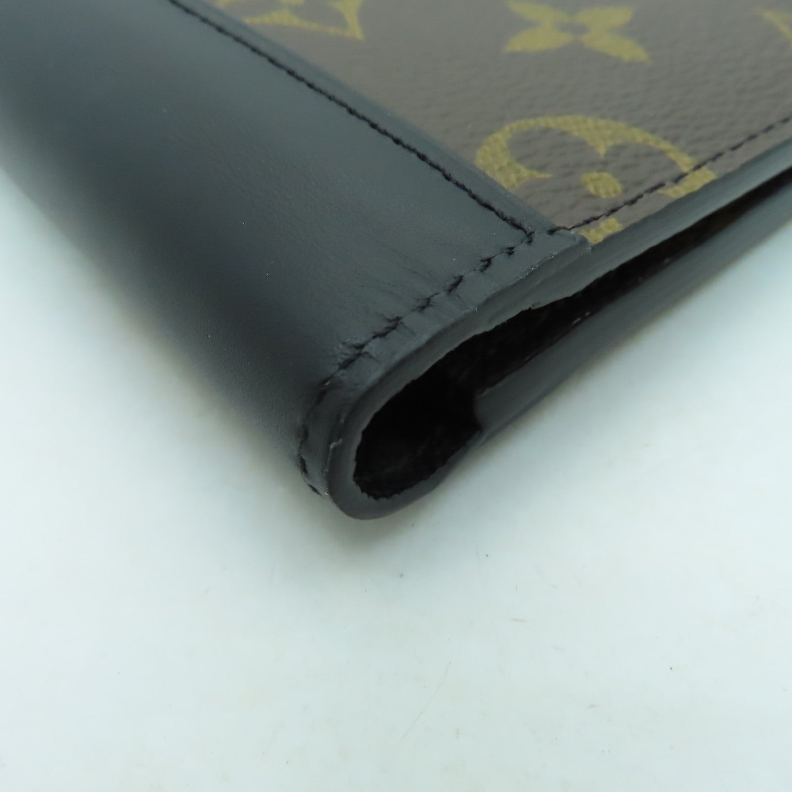 LOUIS VUITTON Monogram Macassar Multiple Wallet錢包黑色/啡色