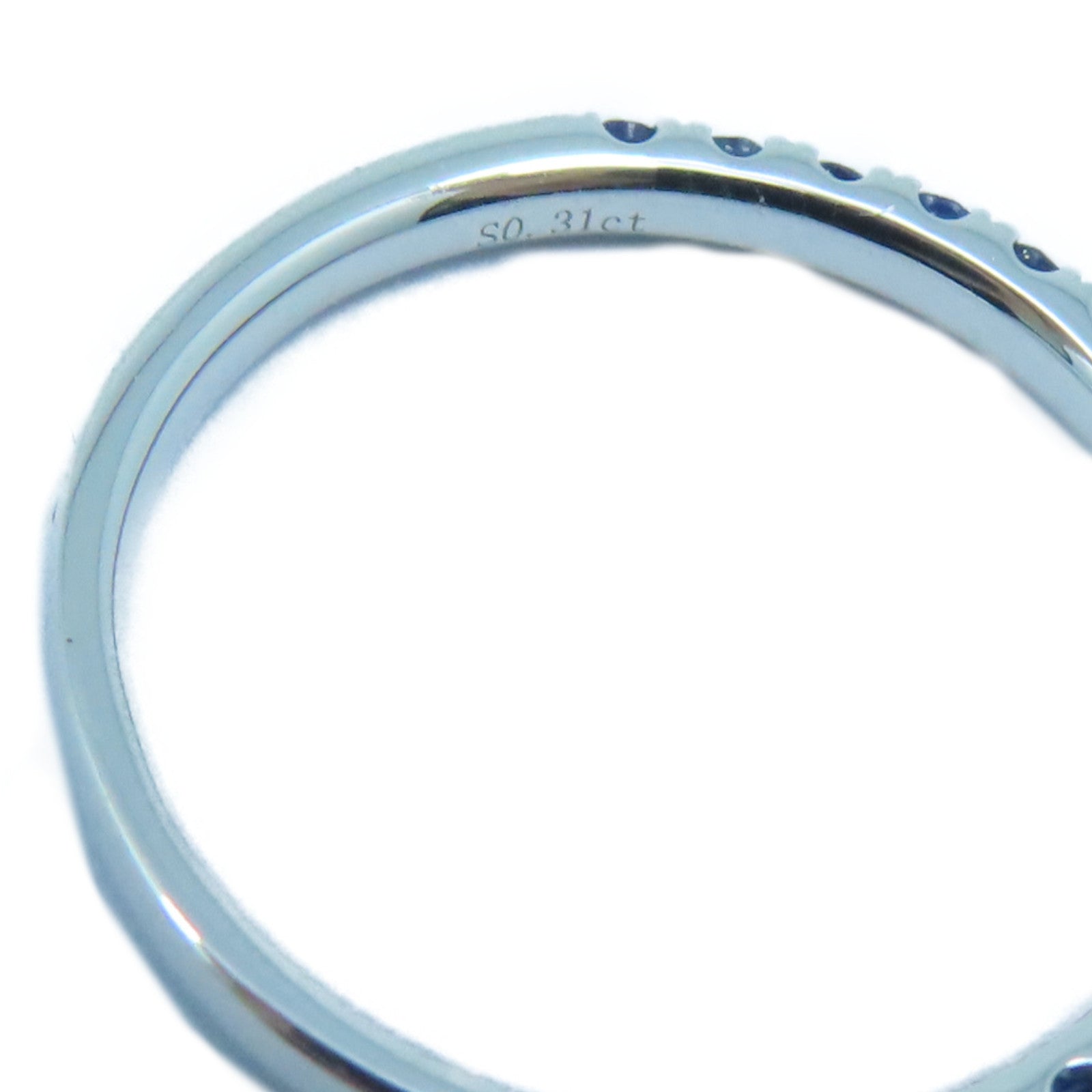 JEWELRY 【激减优惠】18K白金Sapphire Ring 0.31ct蓝宝石戒指US#5.75
