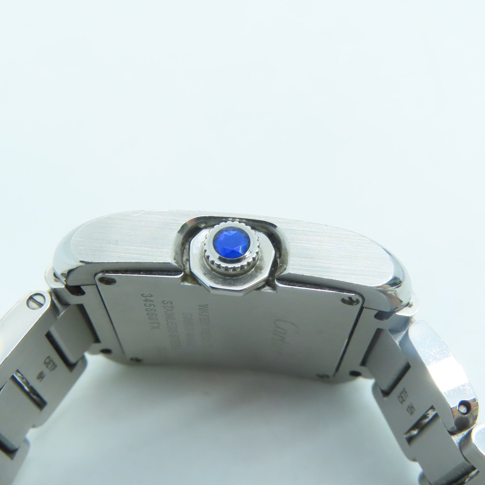 CARTIER Tank Anglaise不锈钢石英手表银色