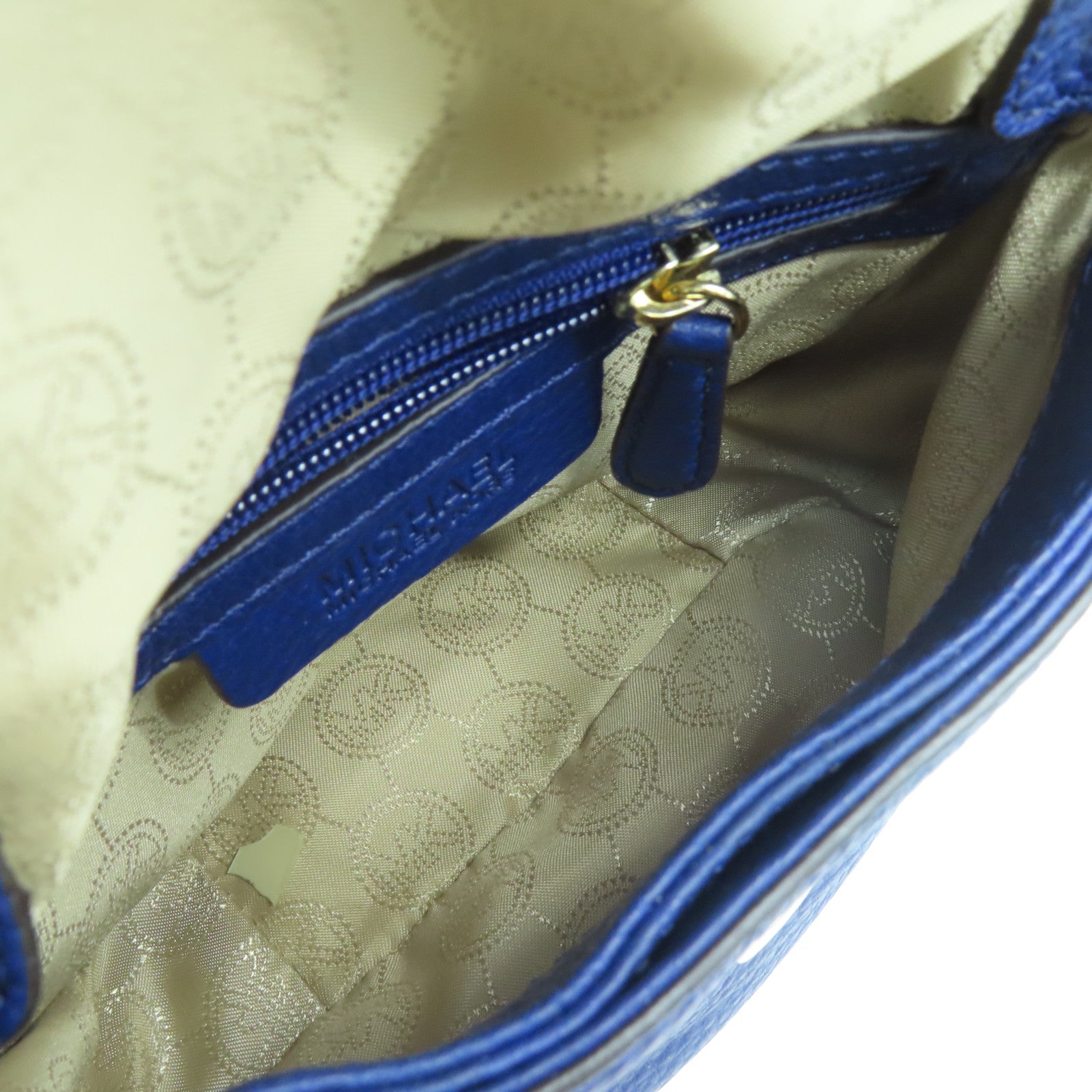 Michael Kors 牛皮皮革Shoulder Bag金扣肩背袋藍色