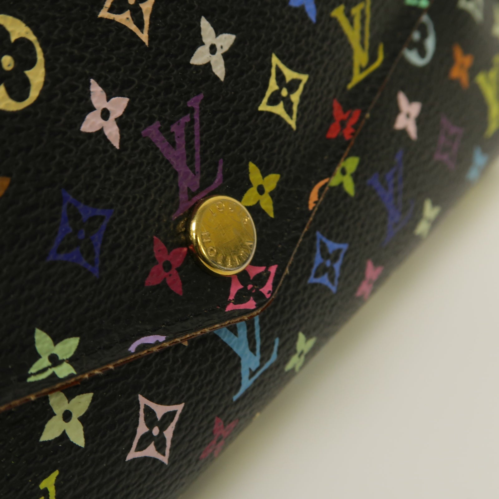 LOUIS VUITTON Monogram Multicolore Portefeuille Sarah Wallet金扣長錢包黑色/彩色