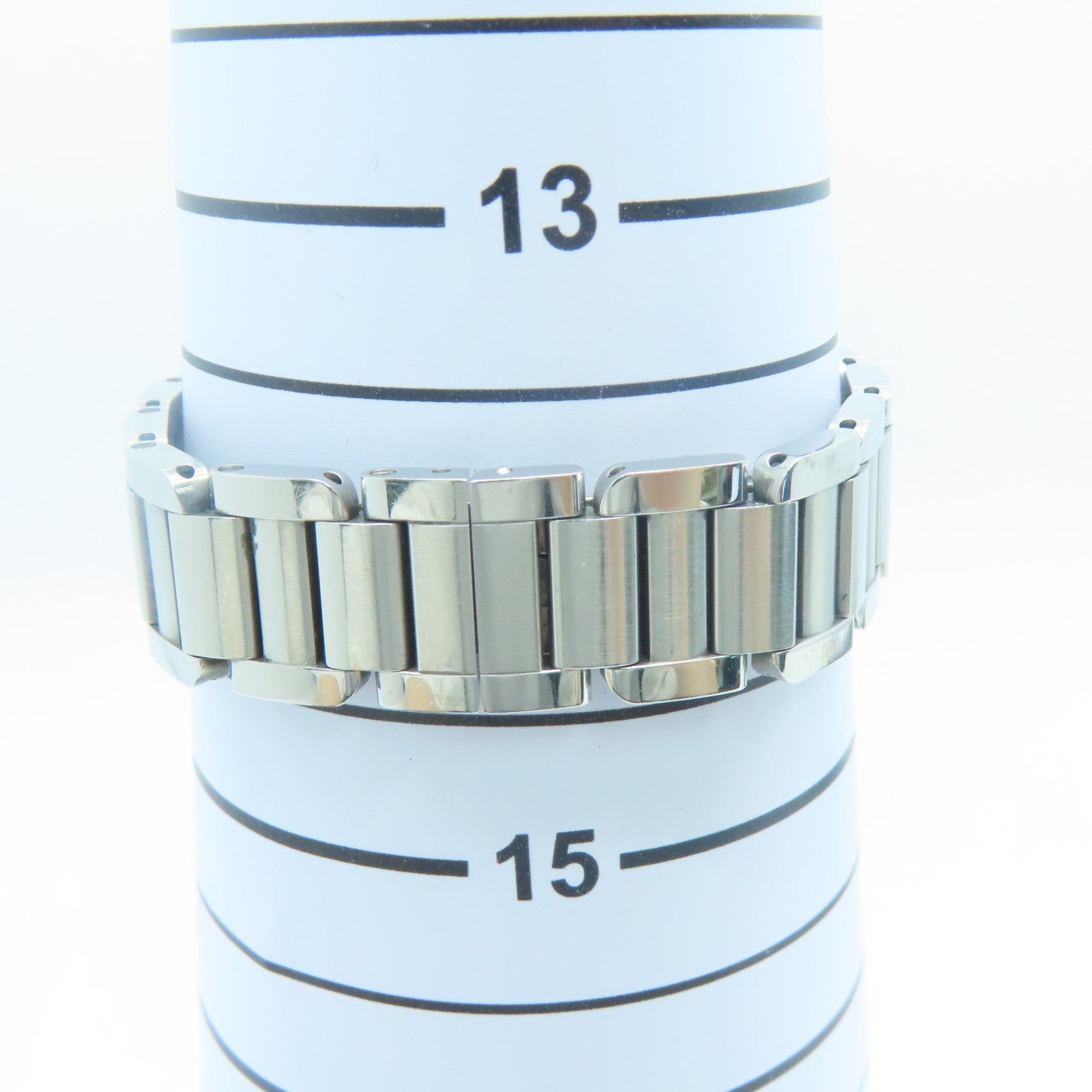 CARTIER Tank Anglaise不锈钢石英手表银色