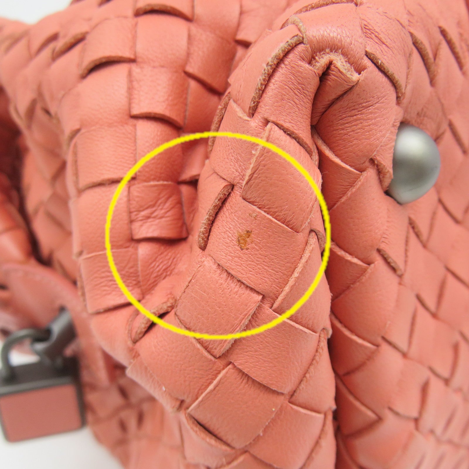 BOTTEGA VENETA [Sharp Discount] Textured Leather Hand Bag Pink
