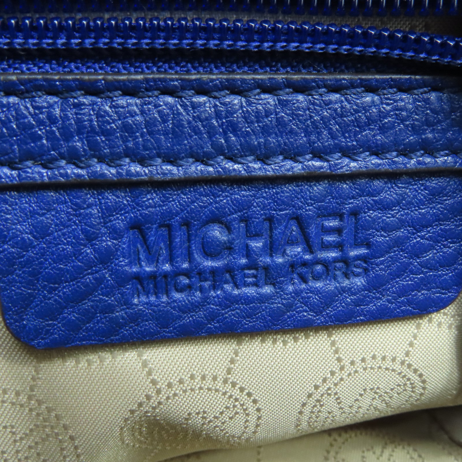Michael Kors 牛皮皮革Shoulder Bag金扣肩背袋藍色