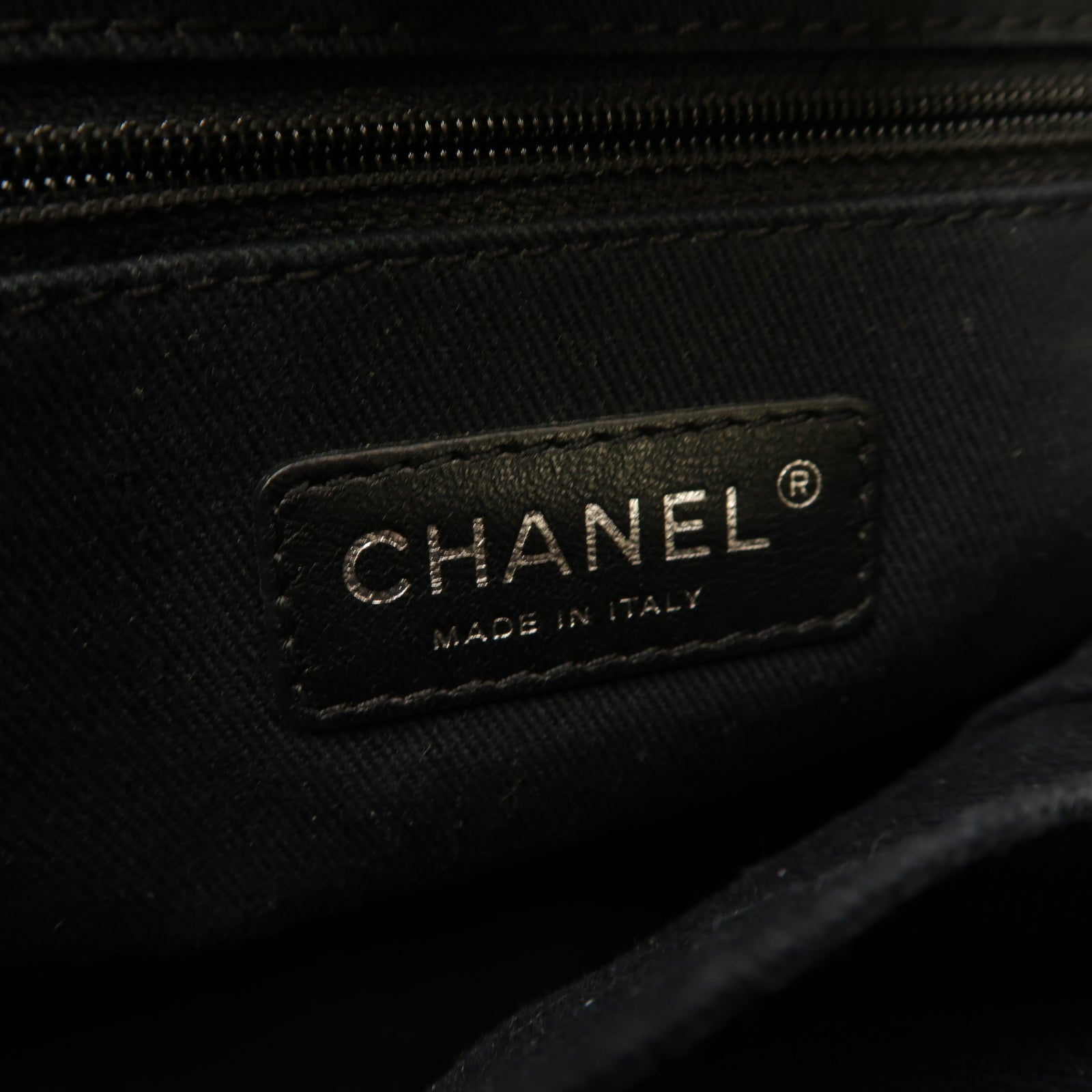 CHANEL 帆布Deauville Tote Bag銀扣手挽袋米色