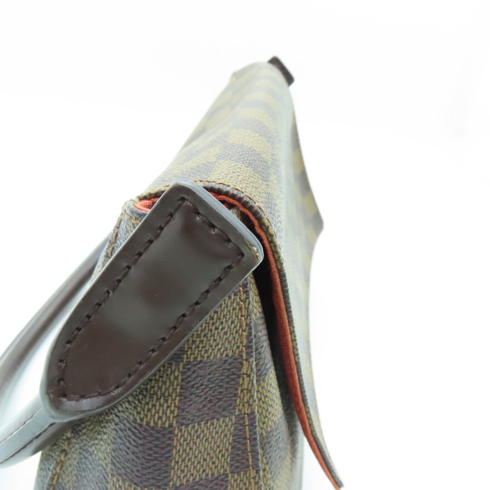 LOUIS VUITTON Damier Mini Looping金扣手挽袋/肩背袋啡色