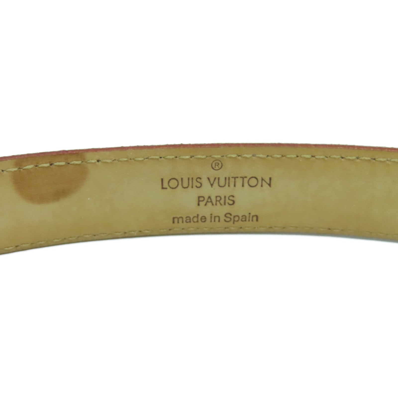 LOUIS VUITTON Monogram Cherry Blossom Ceinture金扣皮帶粉紅色