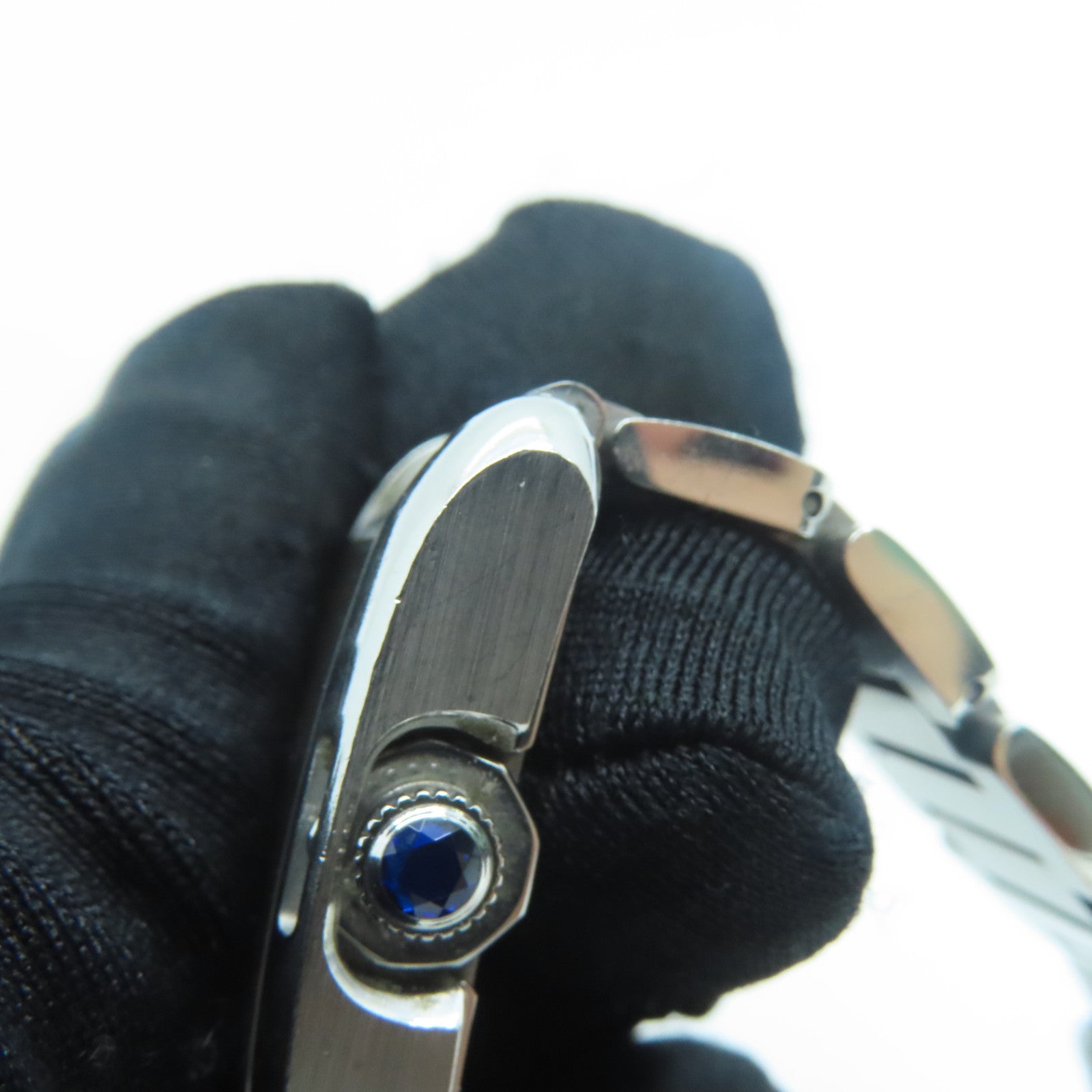 CARTIER Tank Anglaise不锈钢石英手表银色