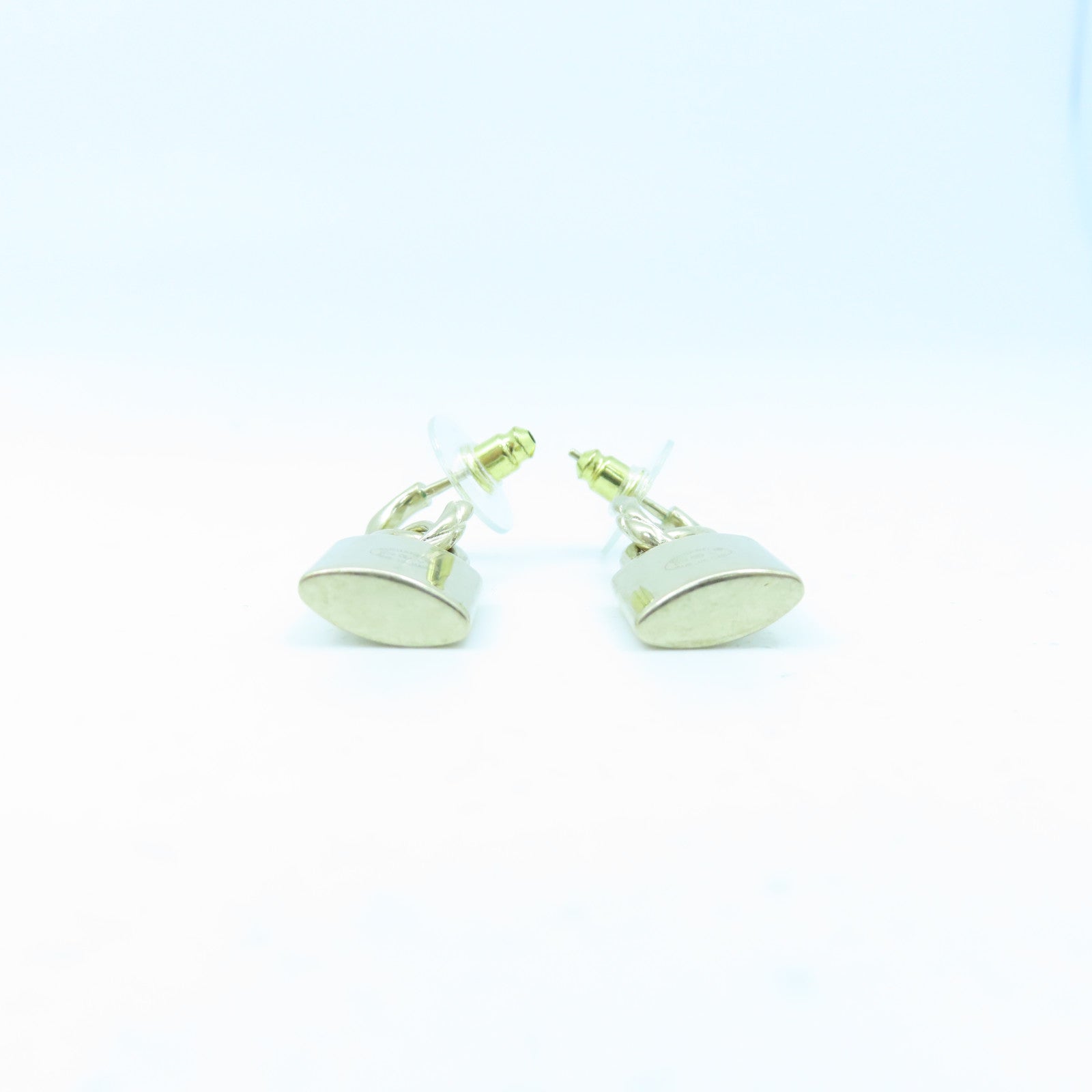CHANEL metal Padlock Earrings gold earrings