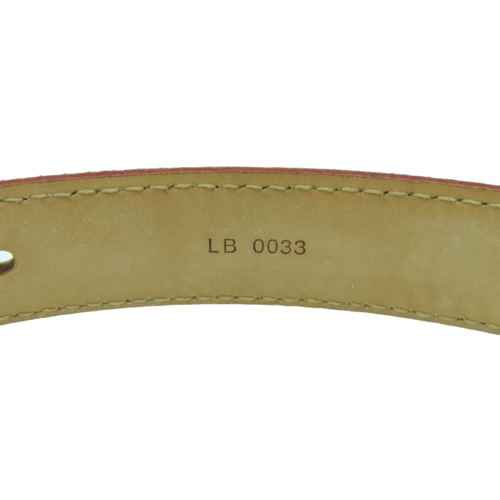 LOUIS VUITTON Monogram Cherry Blossom Ceinture金扣皮帶粉紅色