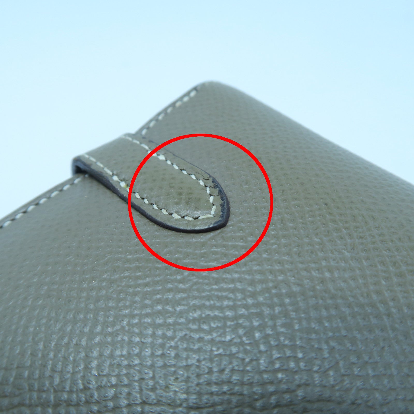 HERMES Epsom皮革Kelly Long Wallet銀扣長錢包大象灰