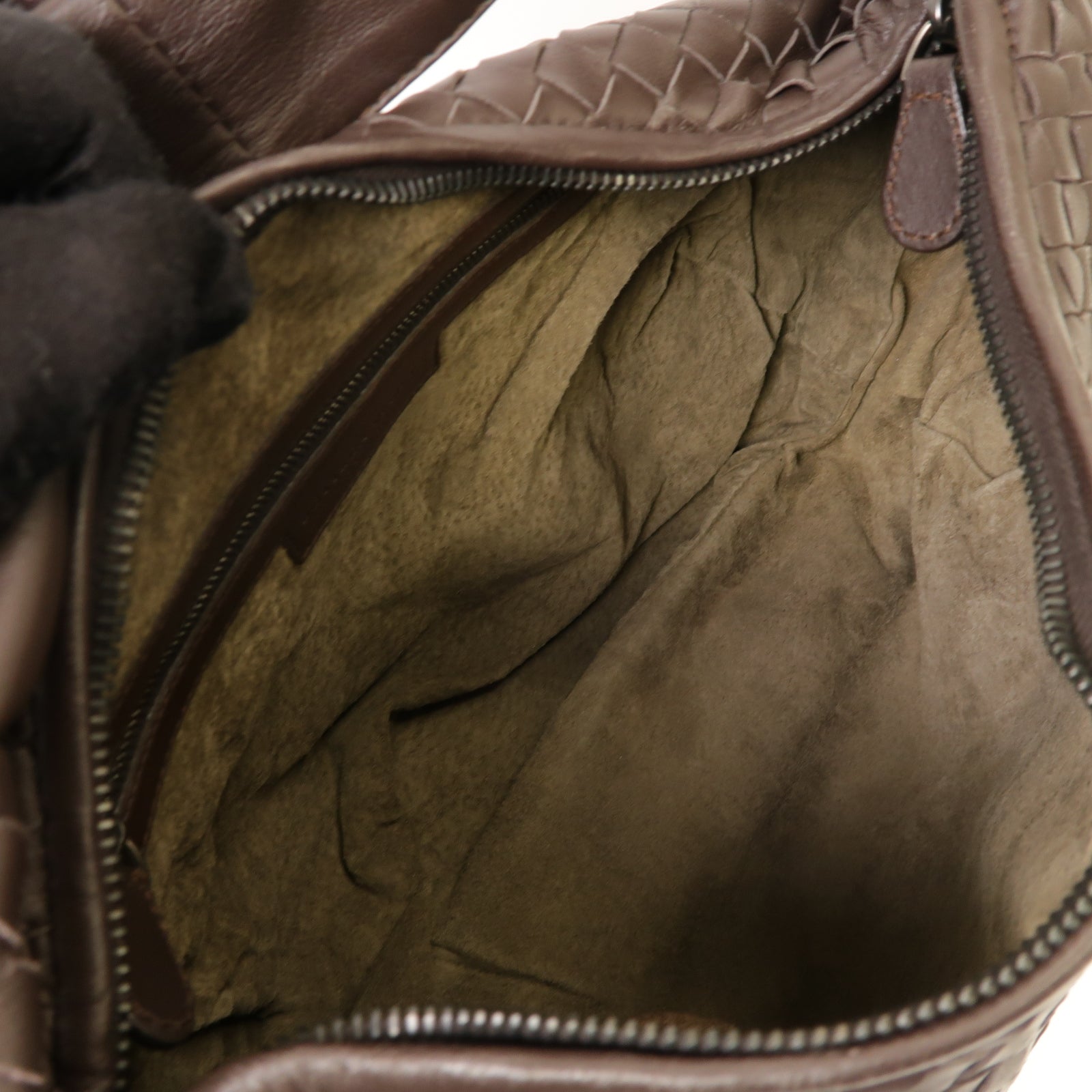 BOTTEGA VENETA 織紋皮革Shoulder Bag肩背袋啡色