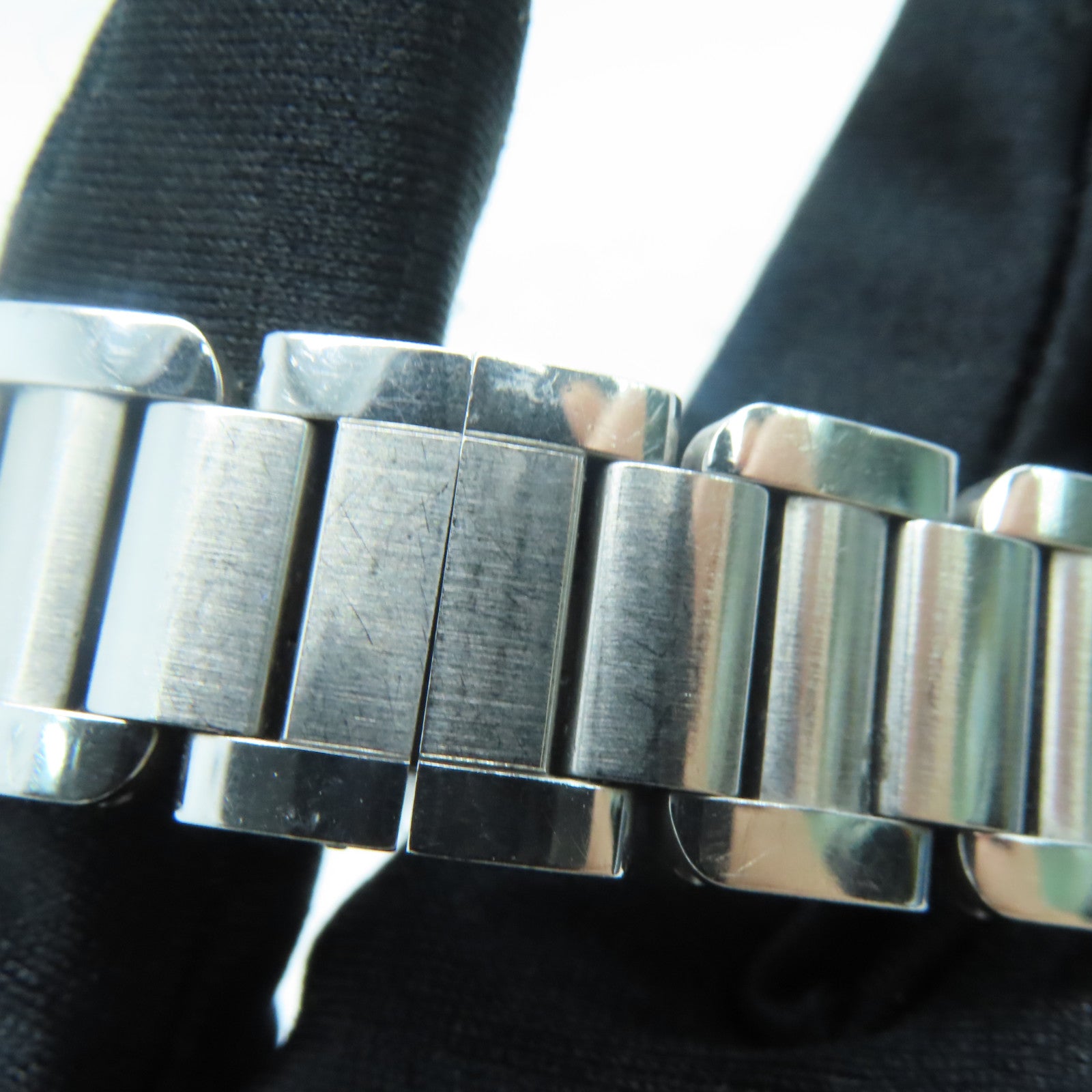 CARTIER Tank Anglaise不锈钢石英手表银色