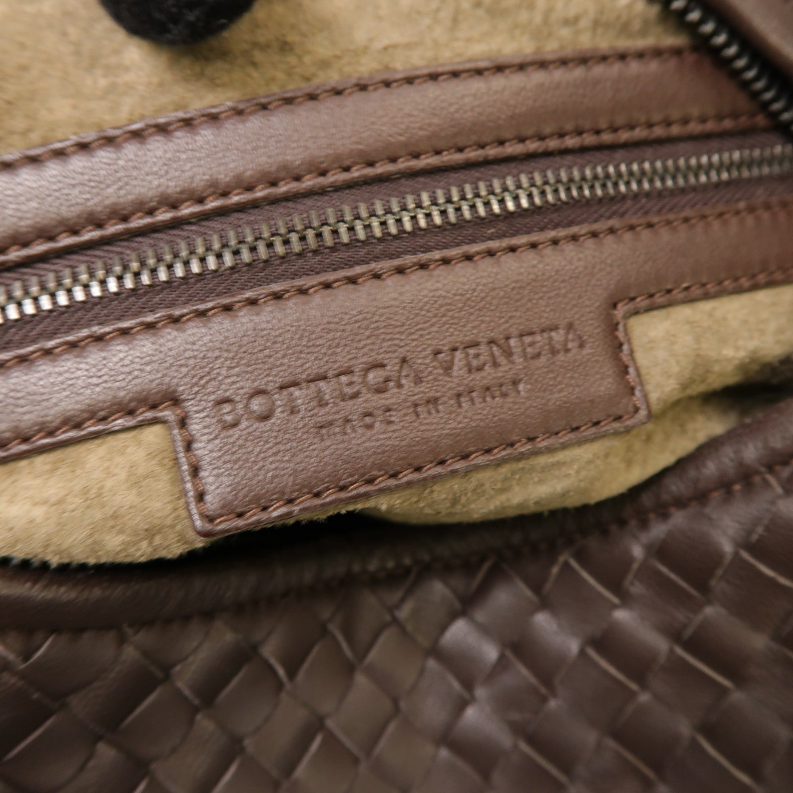 BOTTEGA VENETA 織紋皮革Shoulder Bag肩背袋啡色