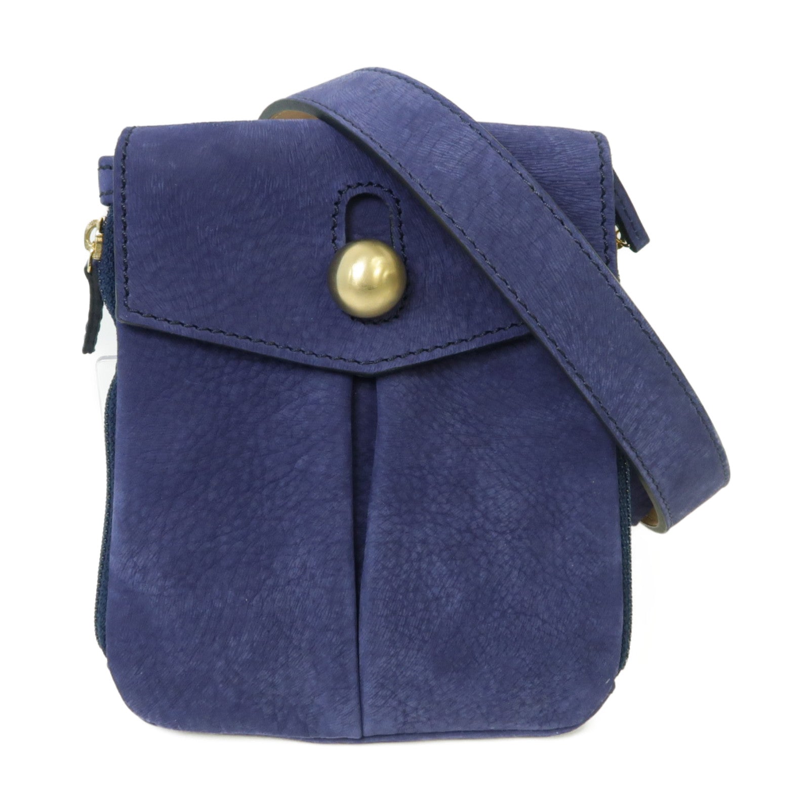 FENDI 麂皮皮革Waist Bag金扣腰包藍色