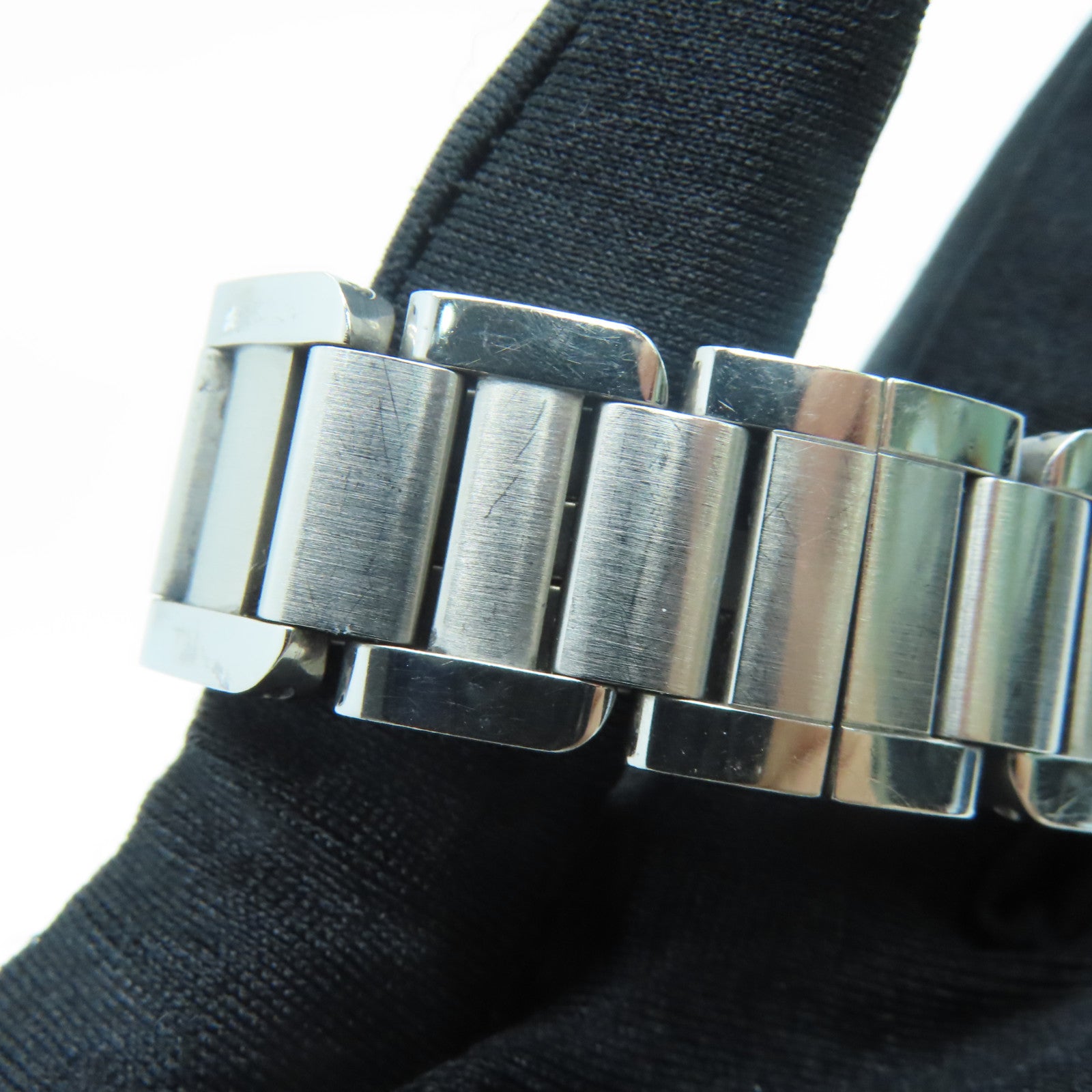 CARTIER Tank Anglaise不锈钢石英手表银色