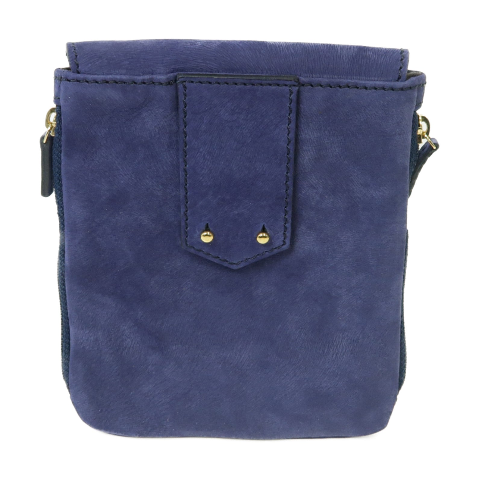 FENDI 麂皮皮革Waist Bag金扣腰包藍色