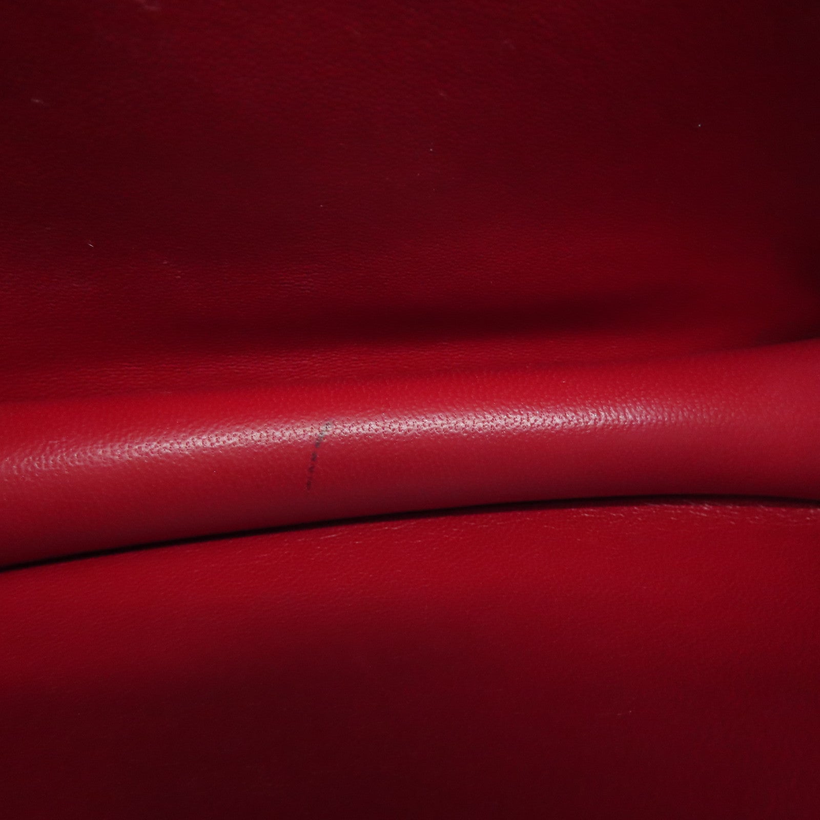 CELINE 【激減優惠】牛皮皮革Box Shoulder Bag金扣肩背袋紅色