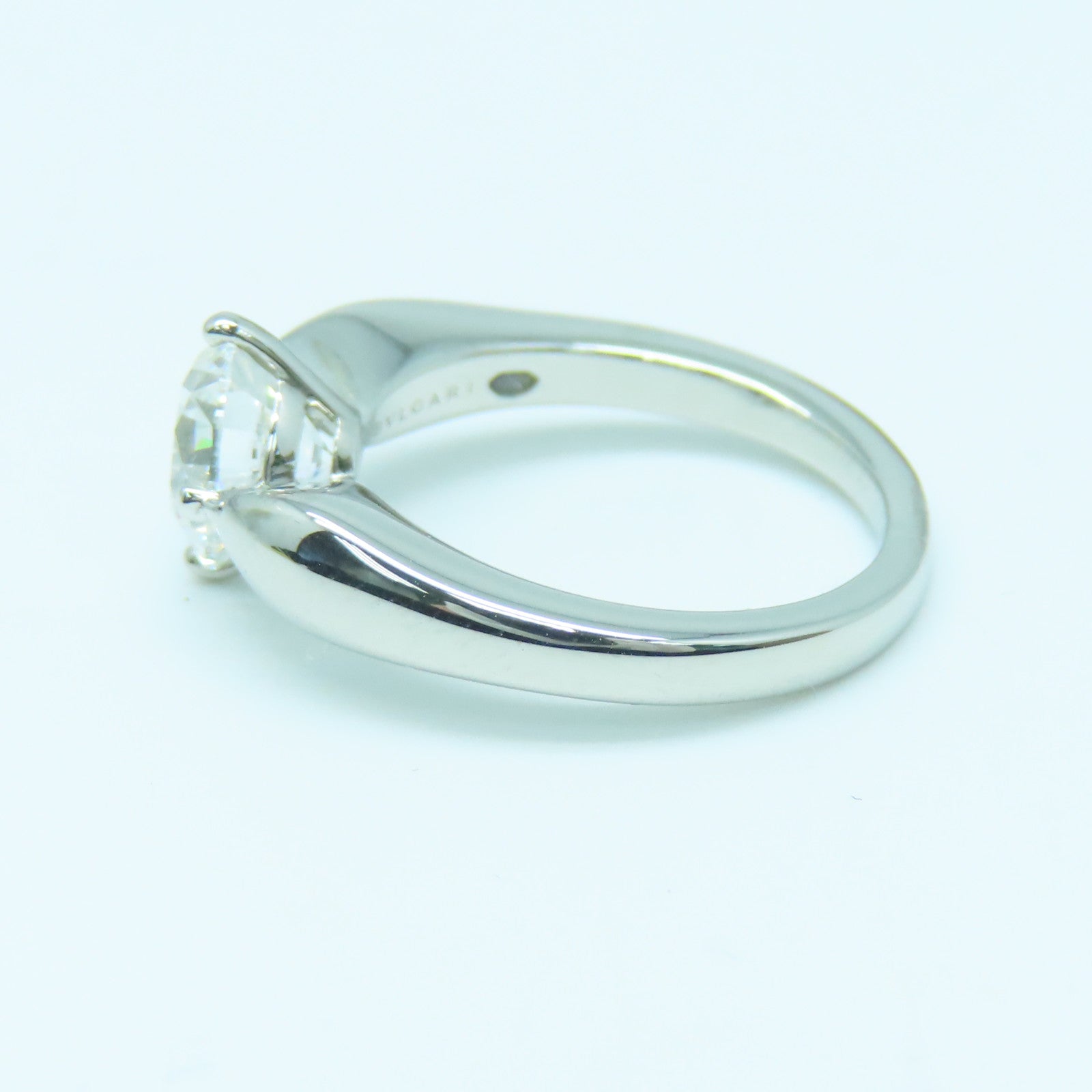 BVLGARI PT950 Platinum Dedicata A Venezia Ring 1.51ct Diamond Ring US#4.25