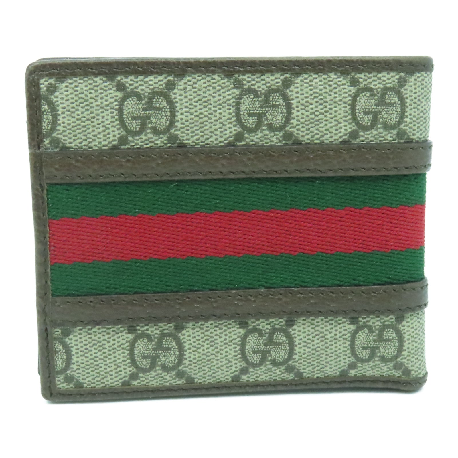 GUCCI 塗層帆布Wallet金扣錢包啡色