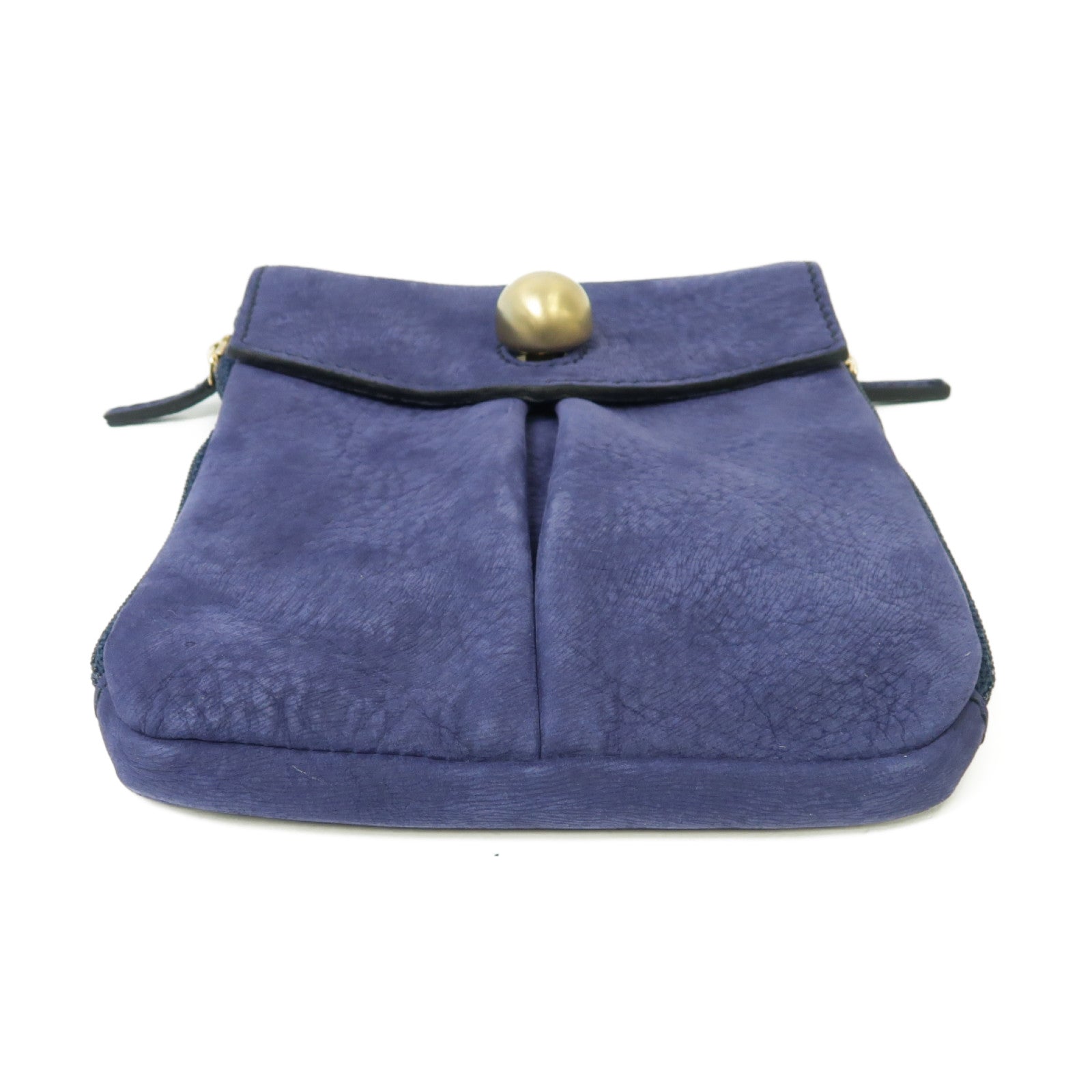 FENDI 麂皮皮革Waist Bag金扣腰包藍色