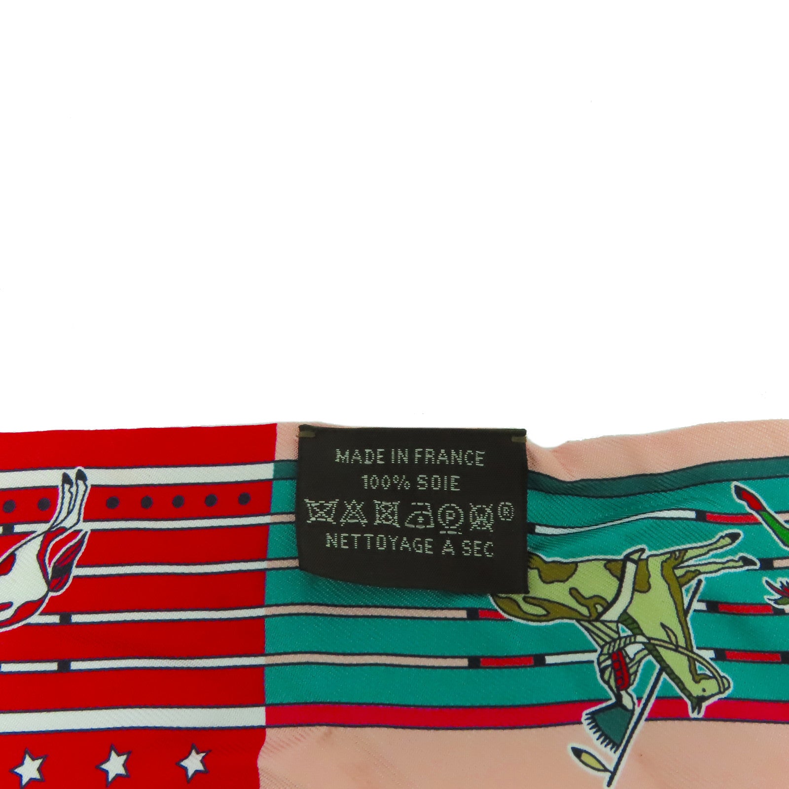 HERMES 絲質Twilly絲巾紅色/粉紅色/綠色